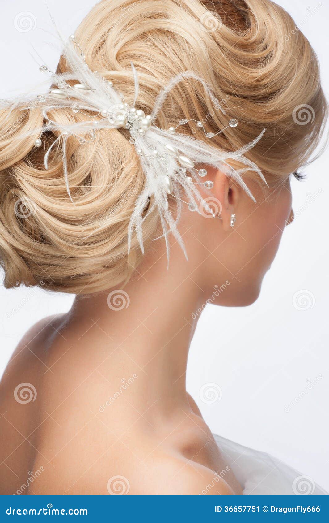 Bridal hairstyle stock photo. Image of bride, holiday - 13779192