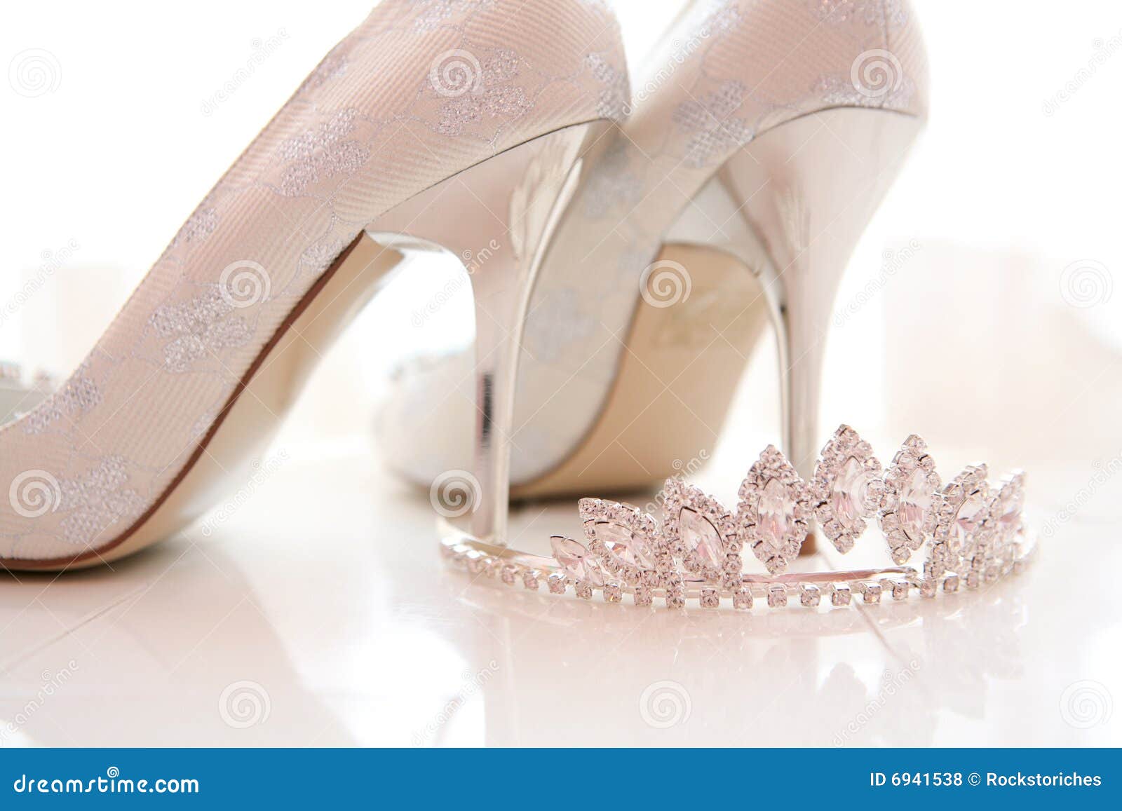 Bridal shoes and tiara stock photo. Image of wedding, tiara 6941538