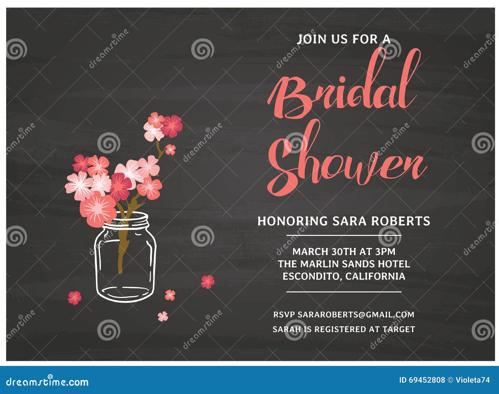 Bridal Shower Invitation Card Stock Illustration Illustration of
