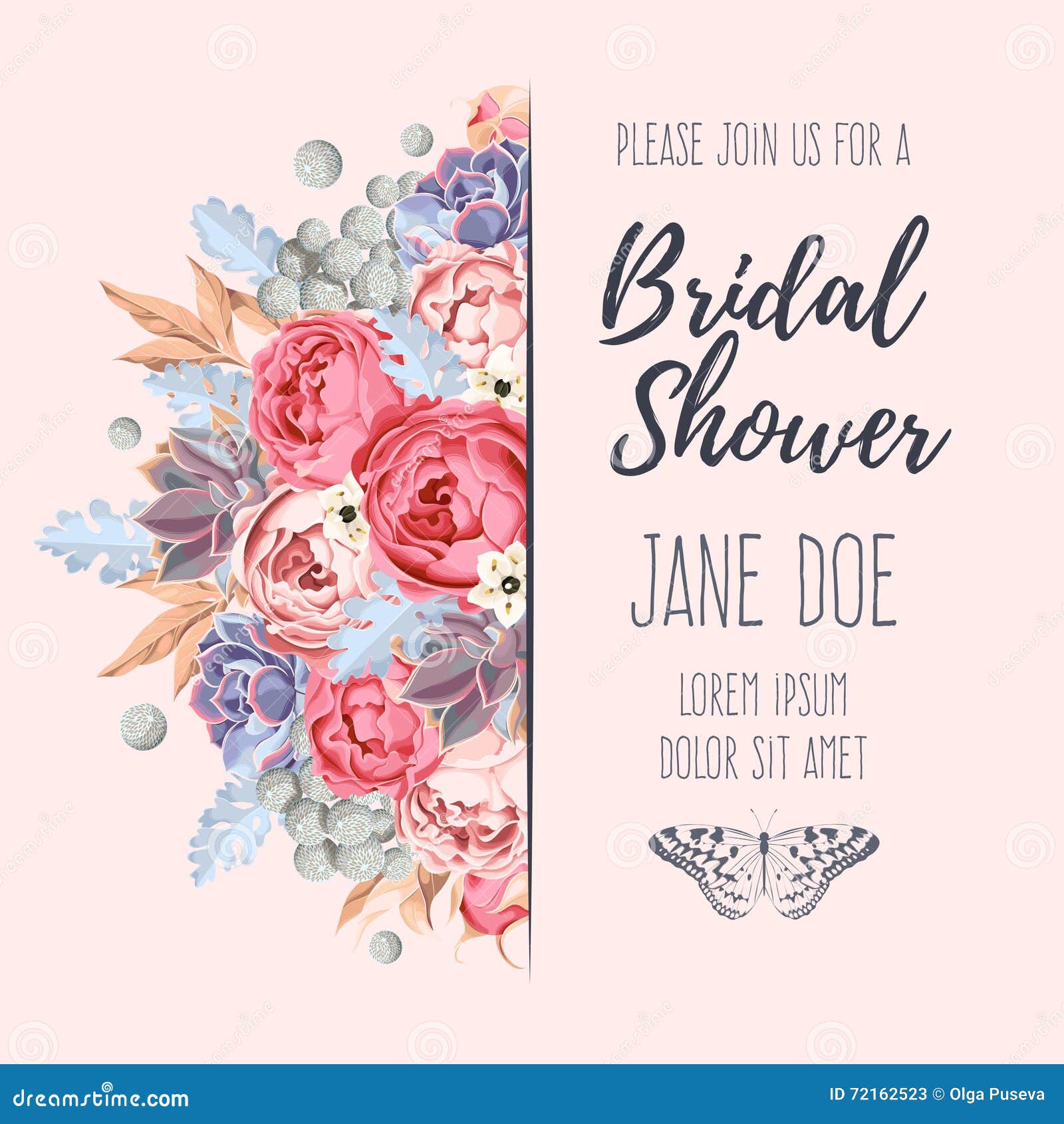 Bridal shower invitation stock vector. Illustration of beauty 72162523