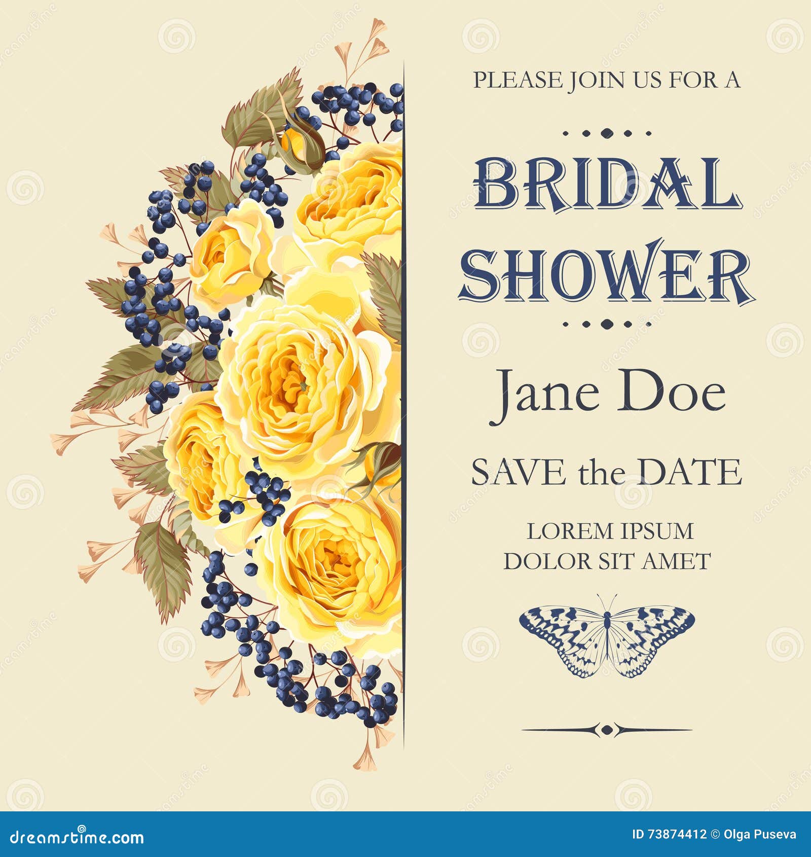 Bridal shower invitation stock vector. Illustration of party 73874412