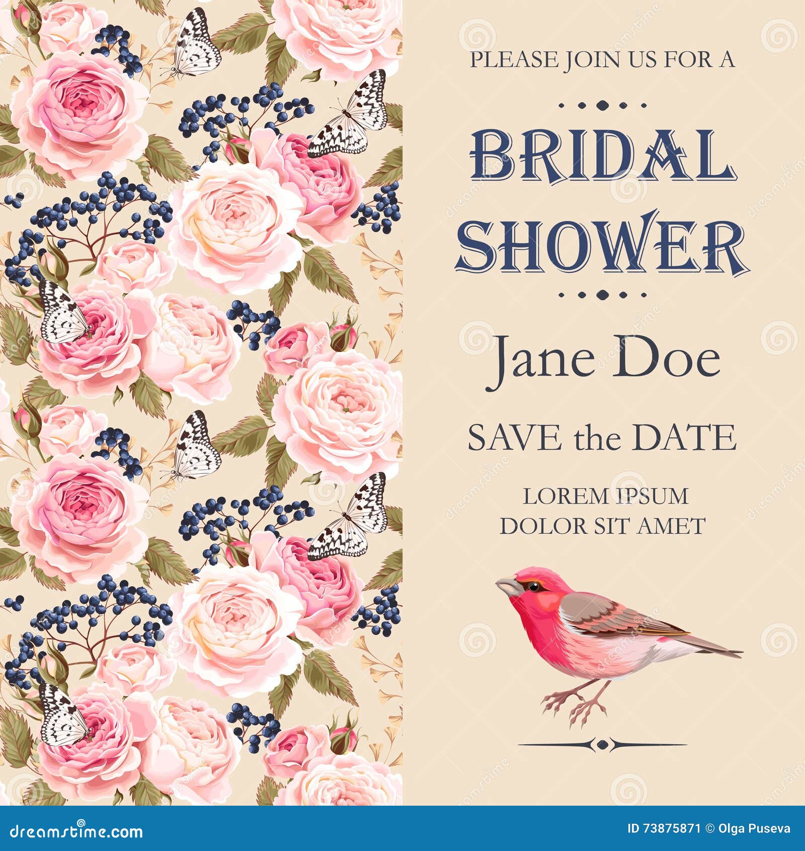 Bridal shower invitation stock vector. Illustration of celebrate 73875871