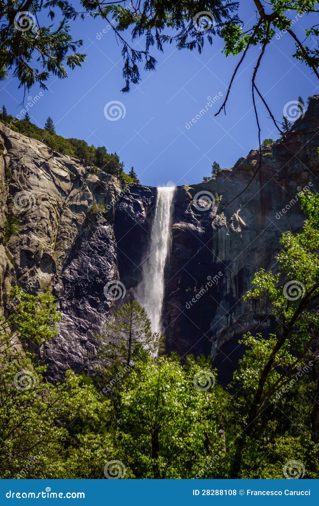 Bridal veil stock photo. Image of vegetation, granite 28288108