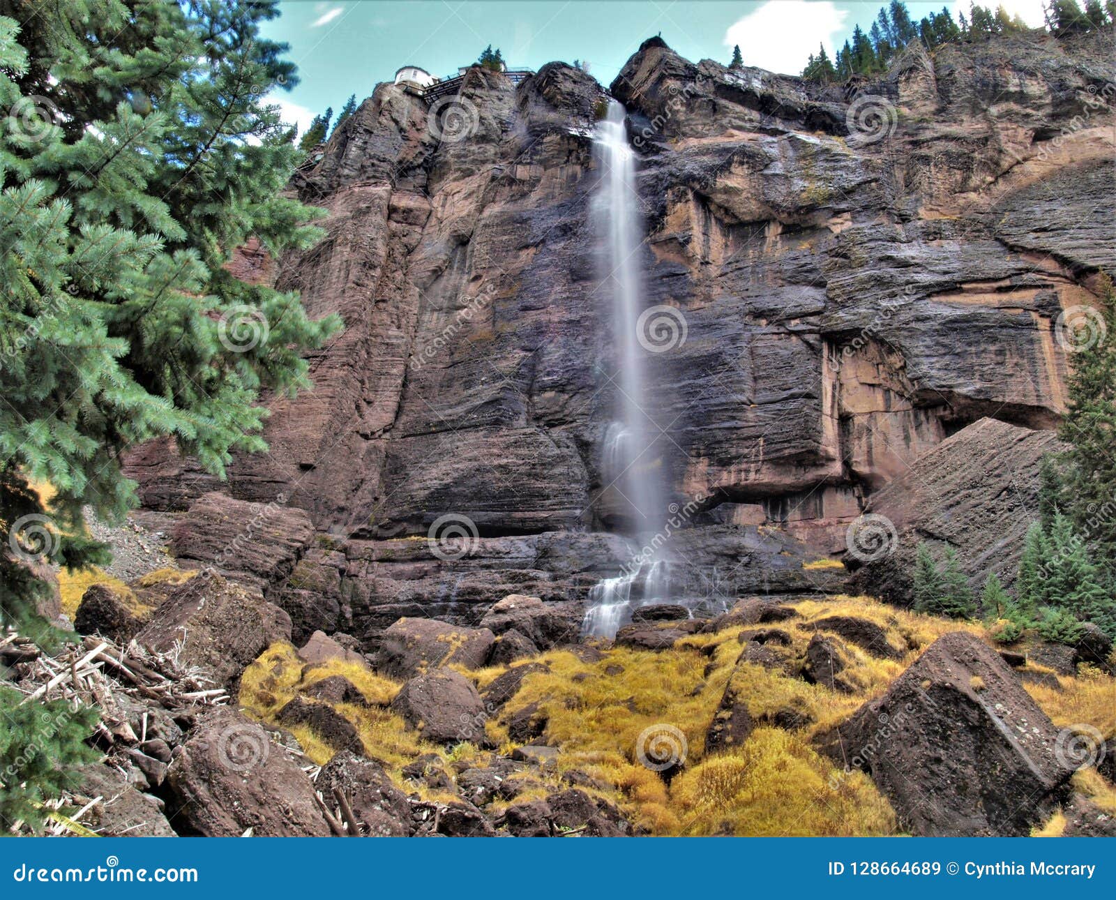 Bridal Veil Falls In Telluride Colorado Stock Image Image Of Juan Tallest