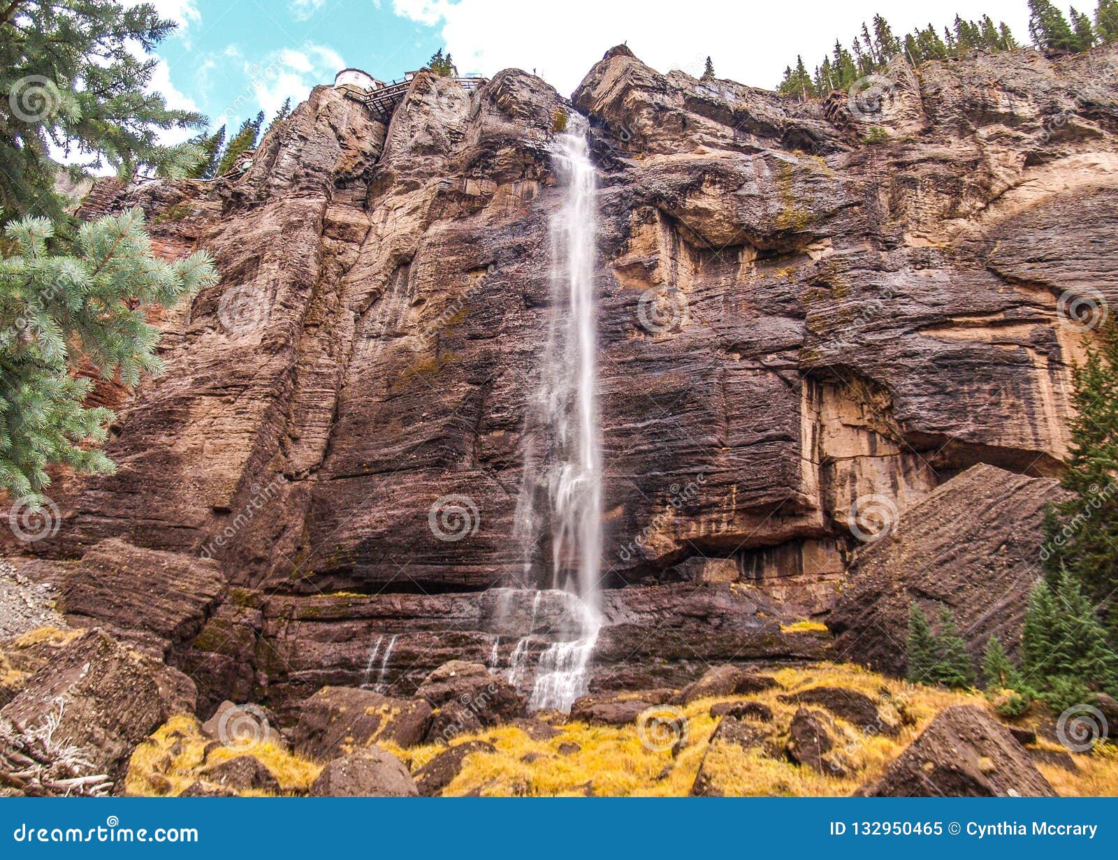 Bridal Veil Falls In Telluride Colorado Stock Image Image Of Hiking Trail