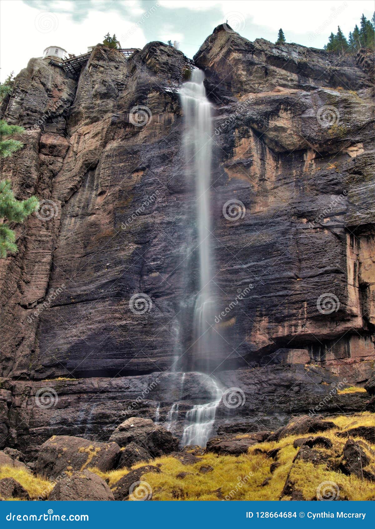 Bridal Veil Falls In Telluride Colorado Stock Photo Image Of Travel Foliage