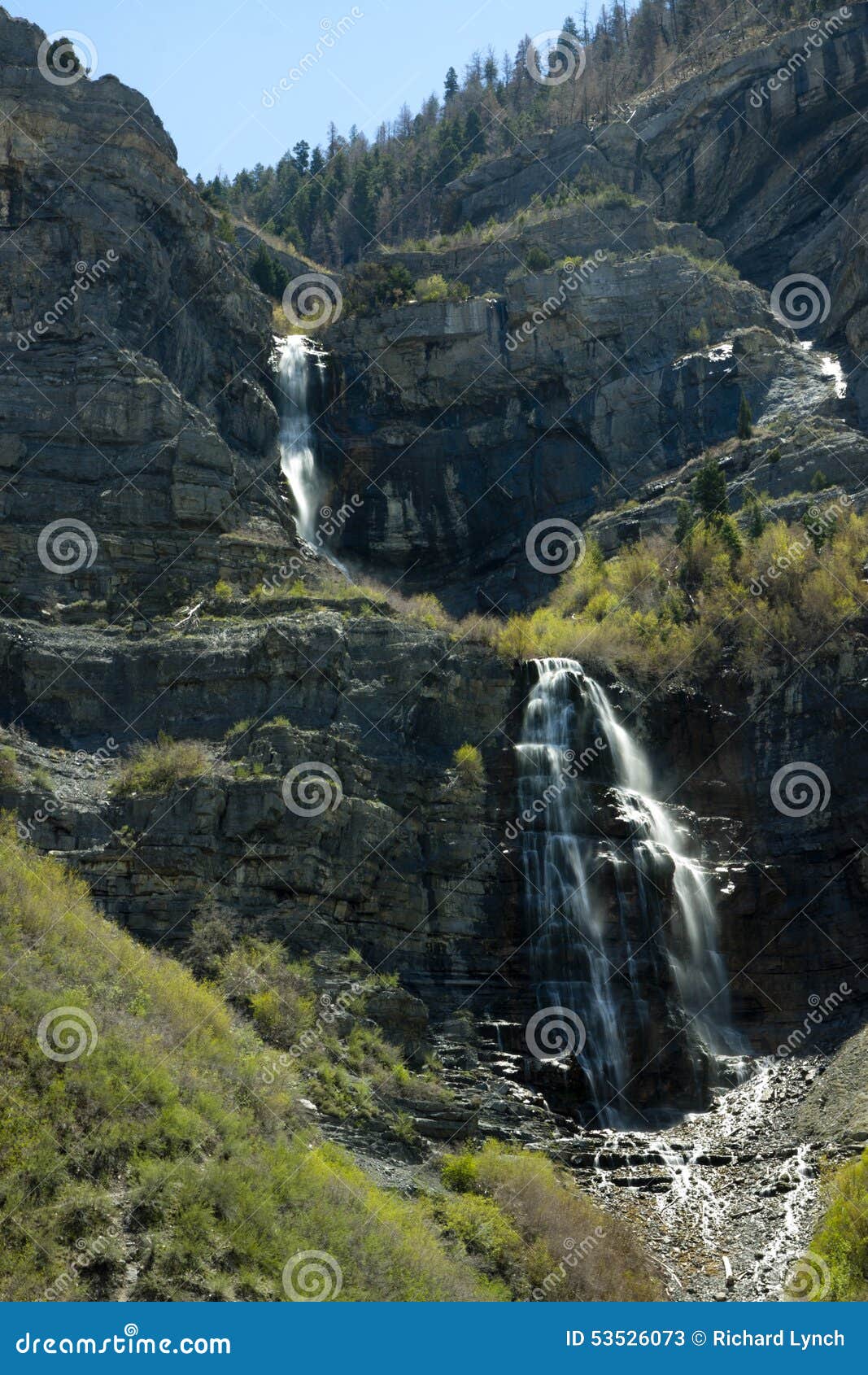 Bridal Veil Falls Utah Spring Stock Image Image of hiking, prove