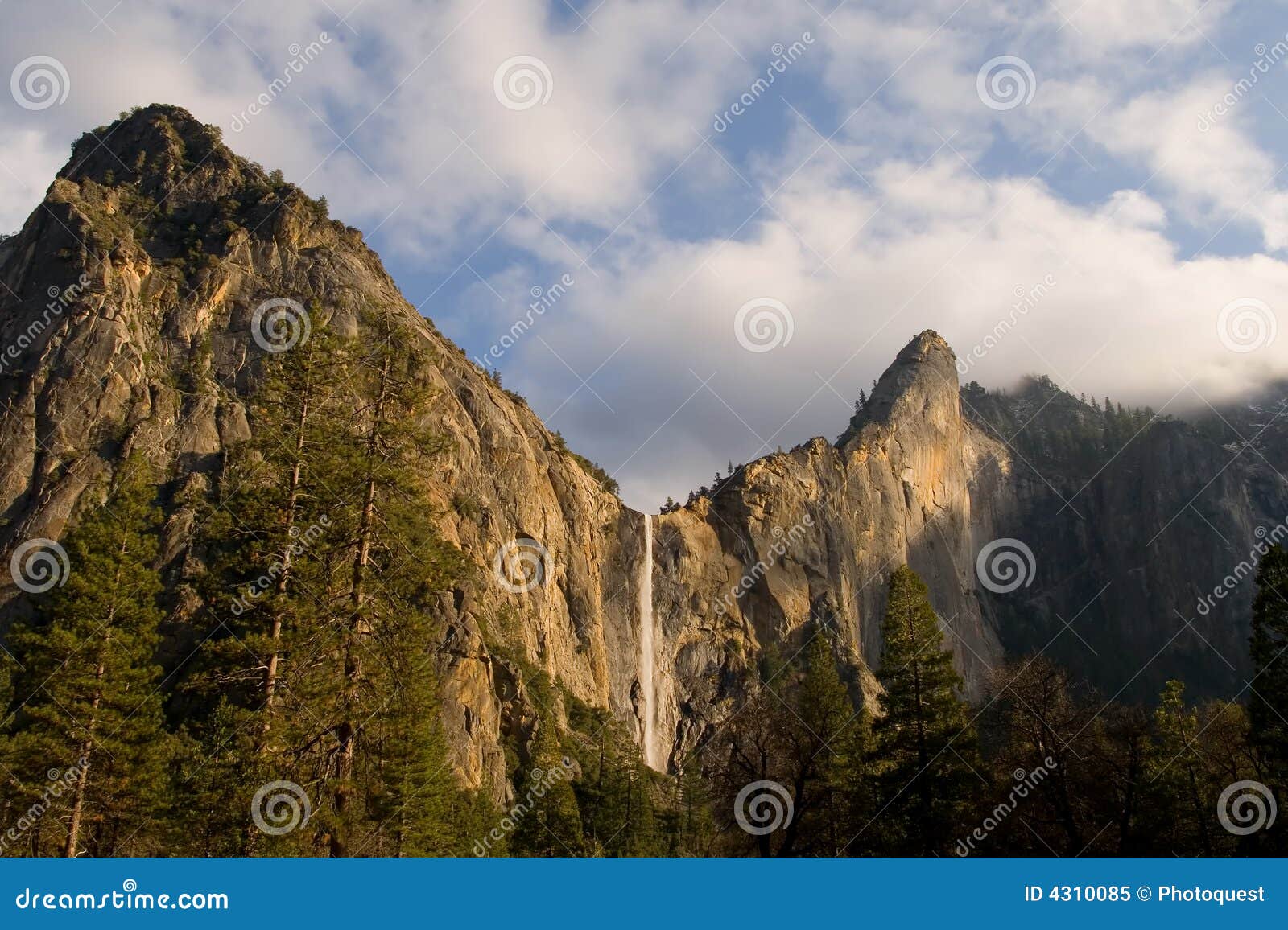 Bridal Veils Fall, Yosemite National Park Stock Image Image of