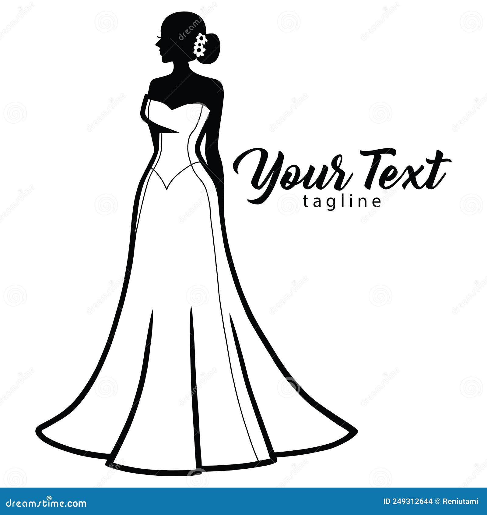 Bridal Dress Logo Vector Illustration Stock Vector Image & Art - Alamy