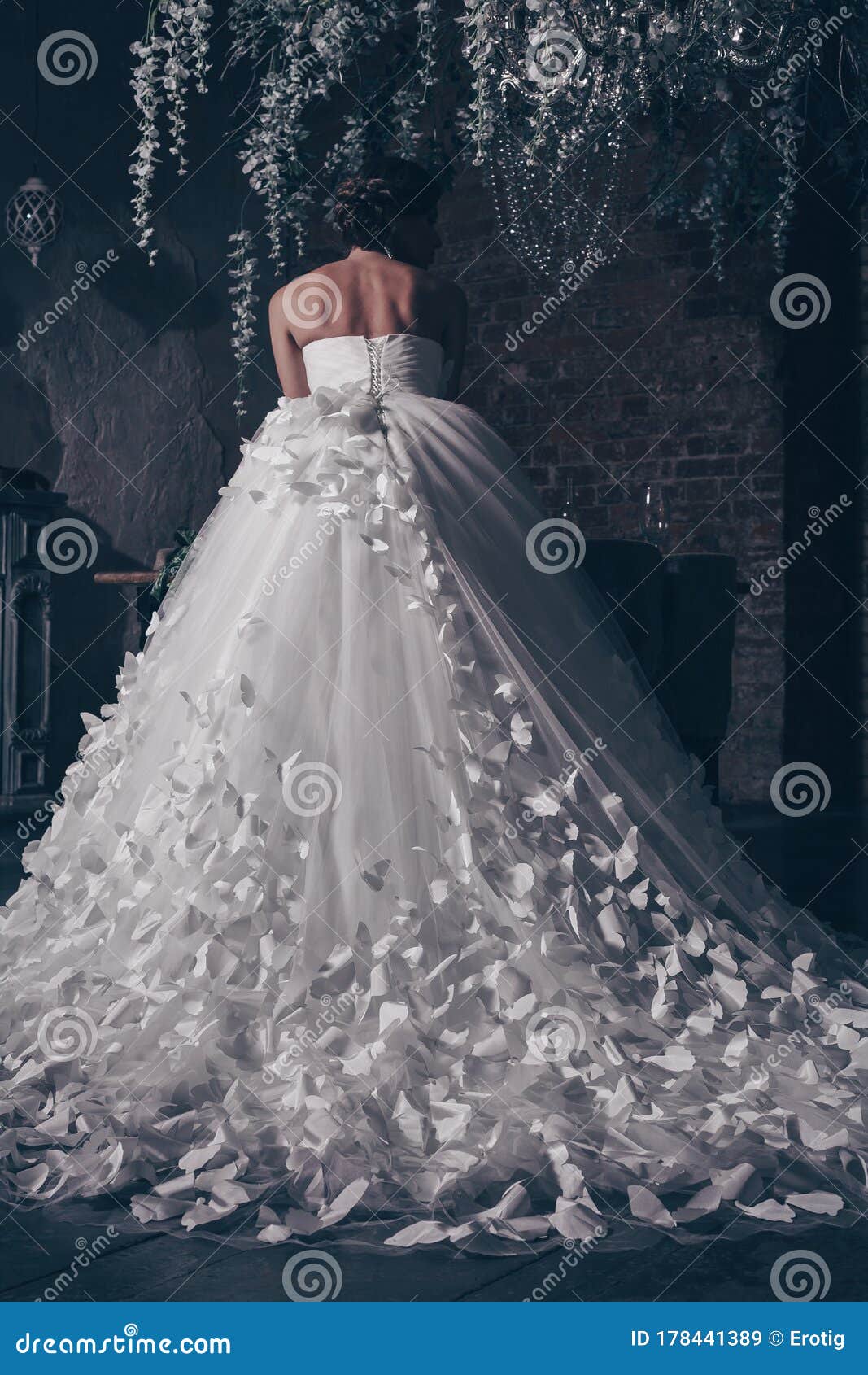 butterfly lace wedding dress