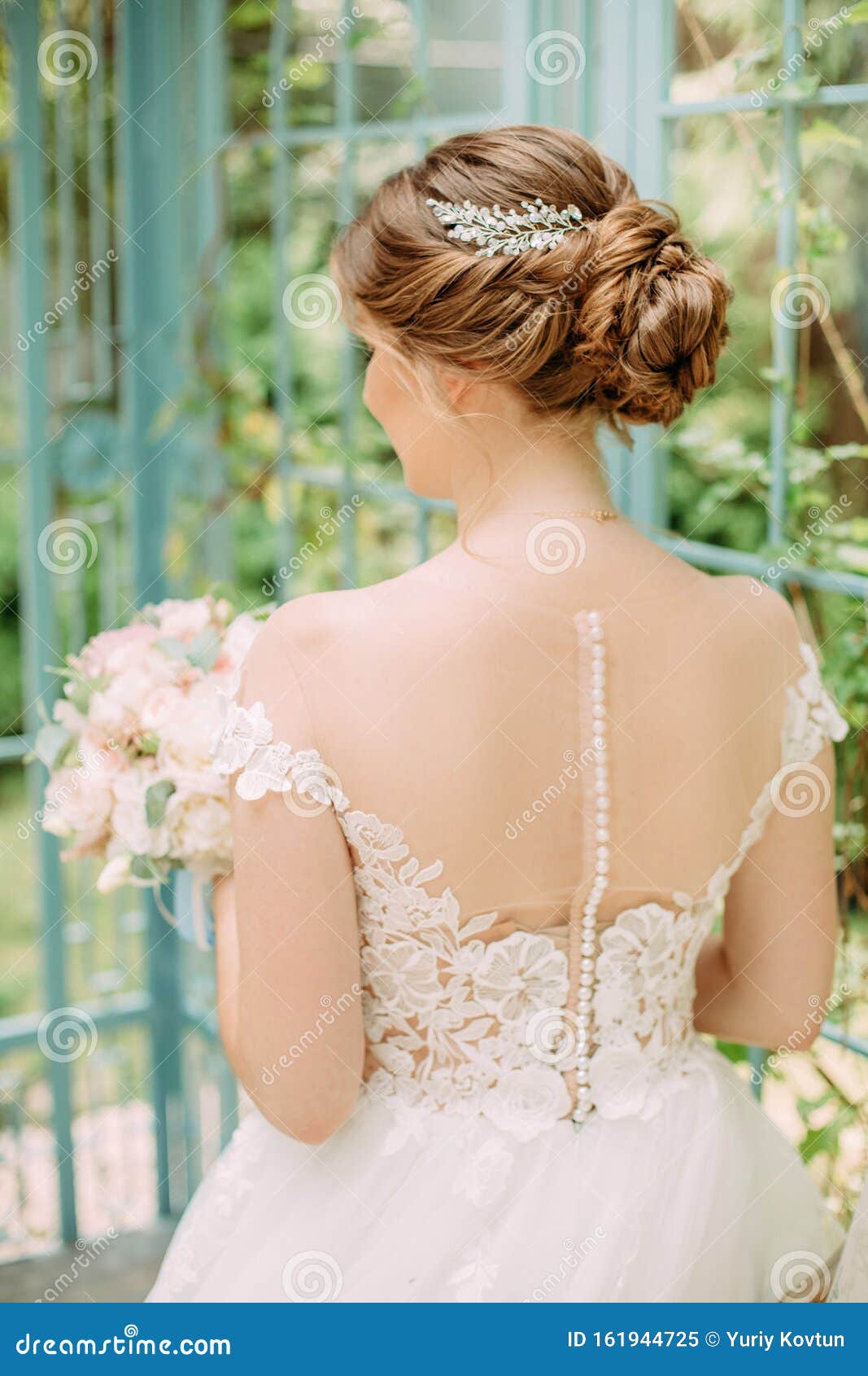 Bride Backs Waiting Outside Fashion Dress Hairstyle Stock Image - Image of people, concept: 161944725 Bride Backs Waiting Outside Fashion Dress Hairstyle Stock Image - Image of people, concept: 161944725