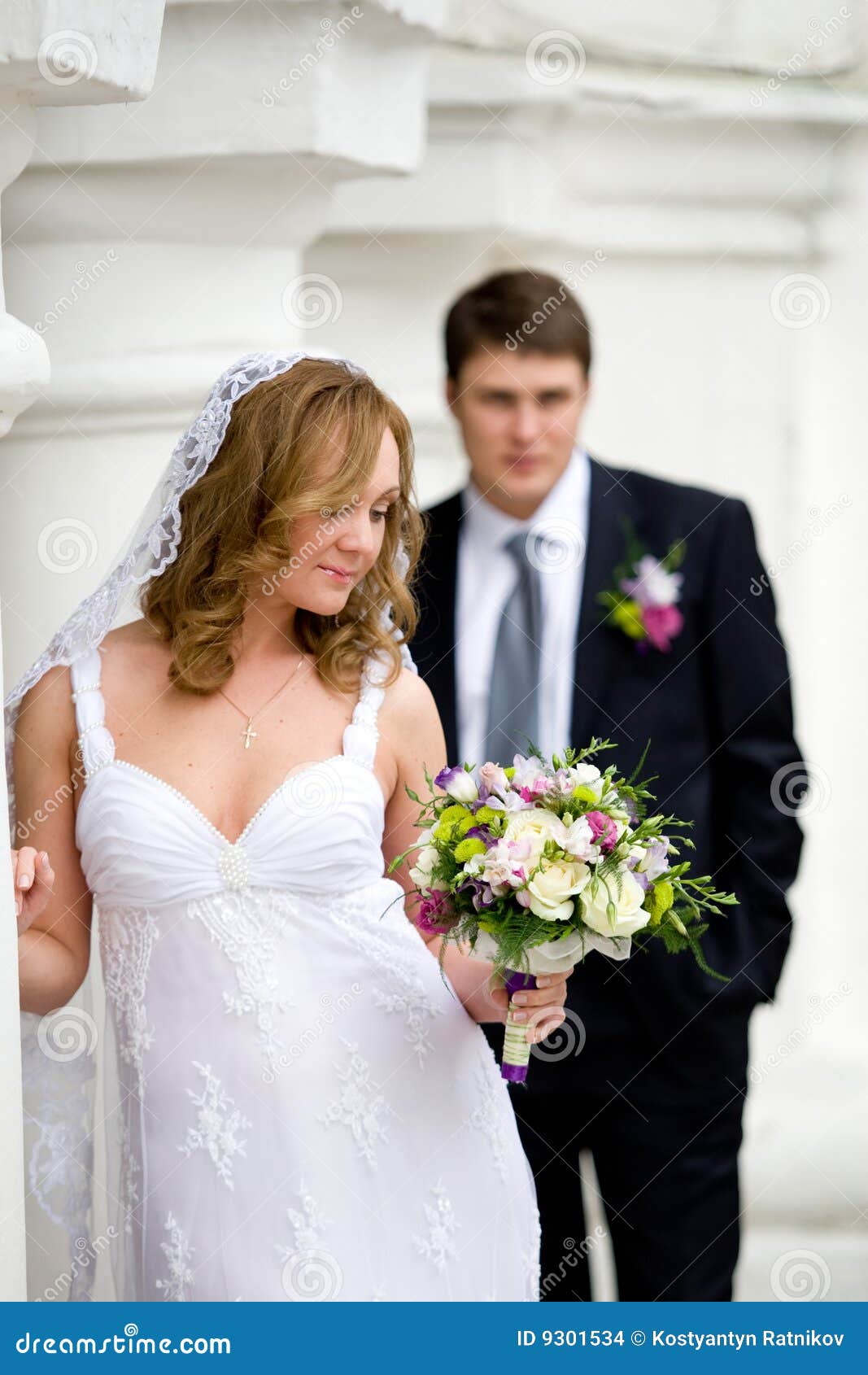 Bride and bridegroom stock photo. Image of girl, male 9301534