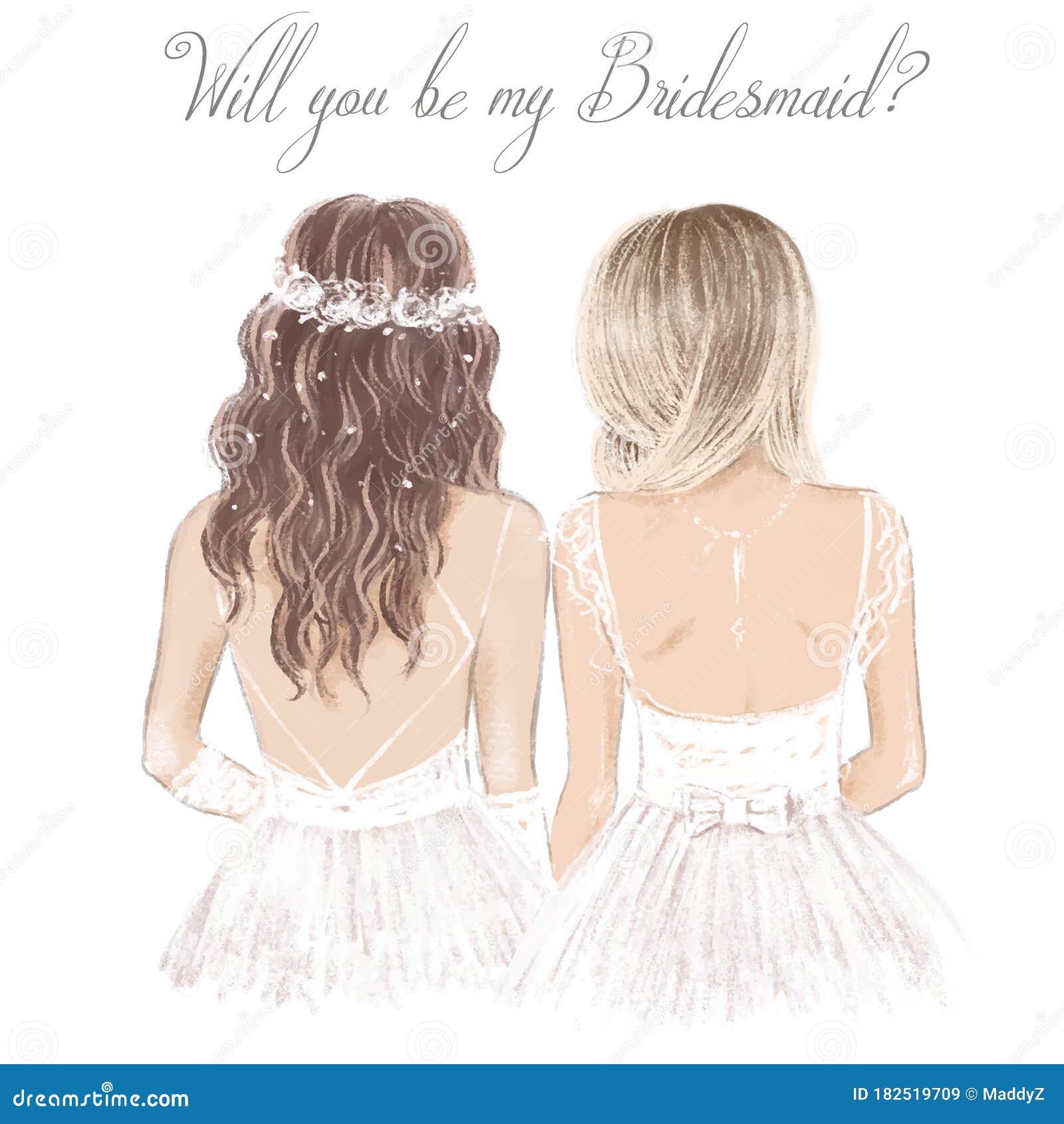 Bridesmaid Illustrations | Unique Modern and Vintage Style Stock  Illustrations for Licensing | CSA Images