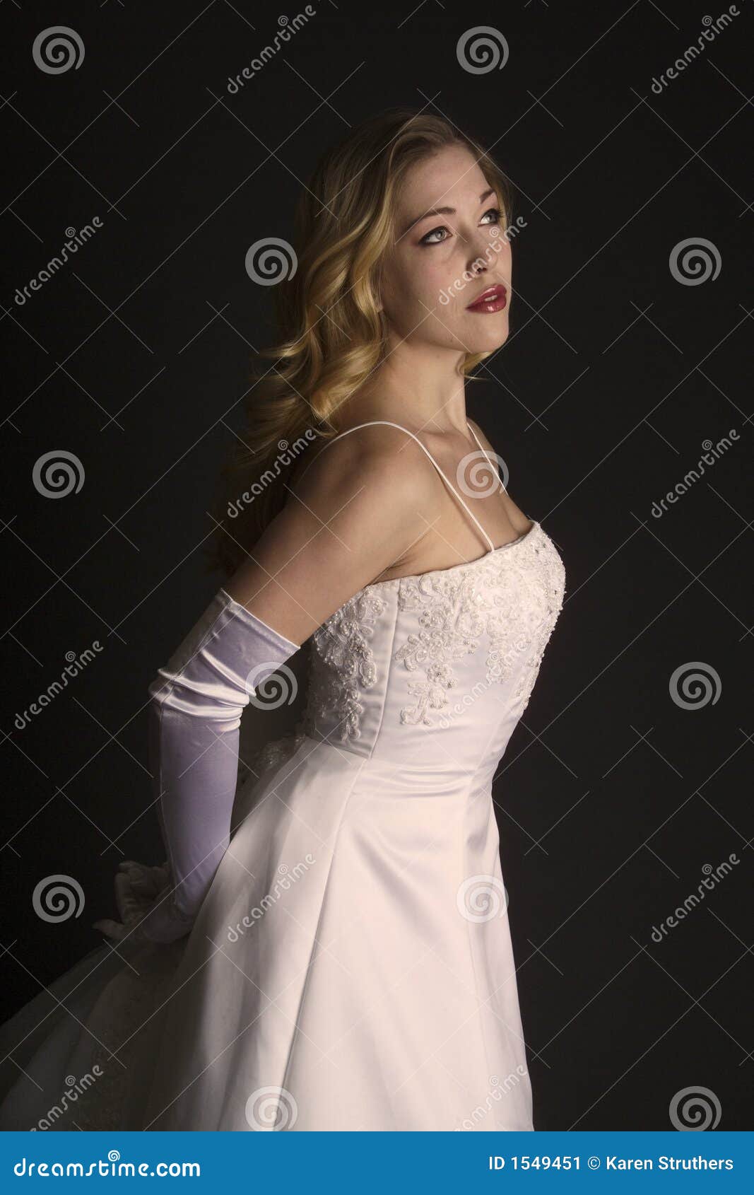 Bride by candlelight stock image. Image of hair, wedding - 1549451