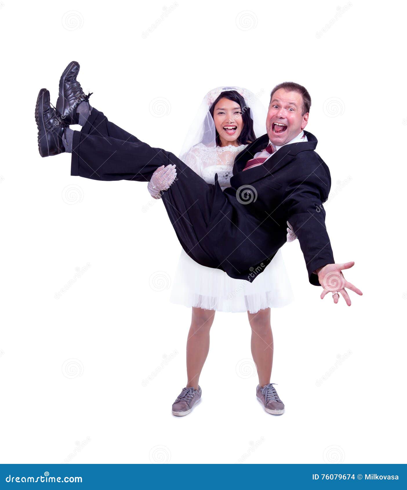 Bride Carries In His Hands Groom Stock Photo Image Of Carry Adult