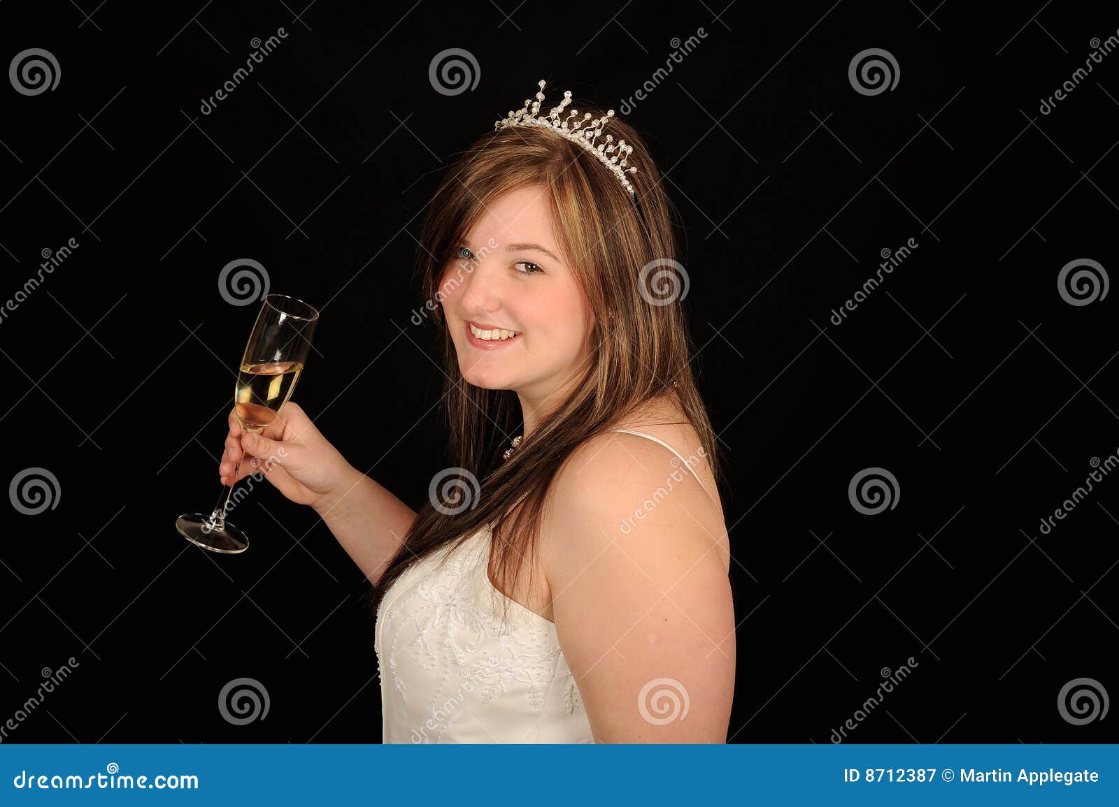 Bride with Champagne stock image. Image of bride, bridal - 8712387
