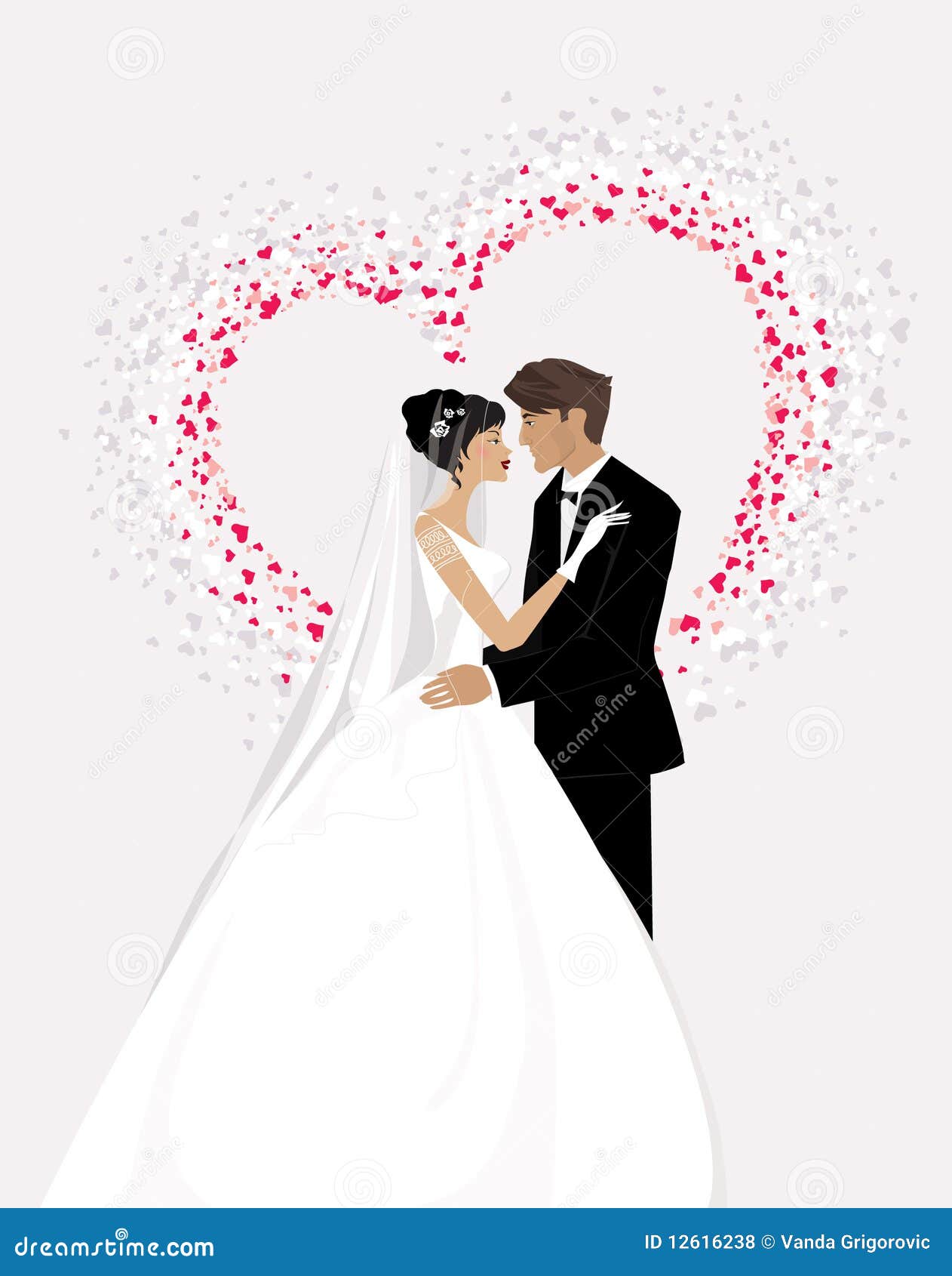 Bride and Groom stock vector. Illustration of newlyweds - 12616238