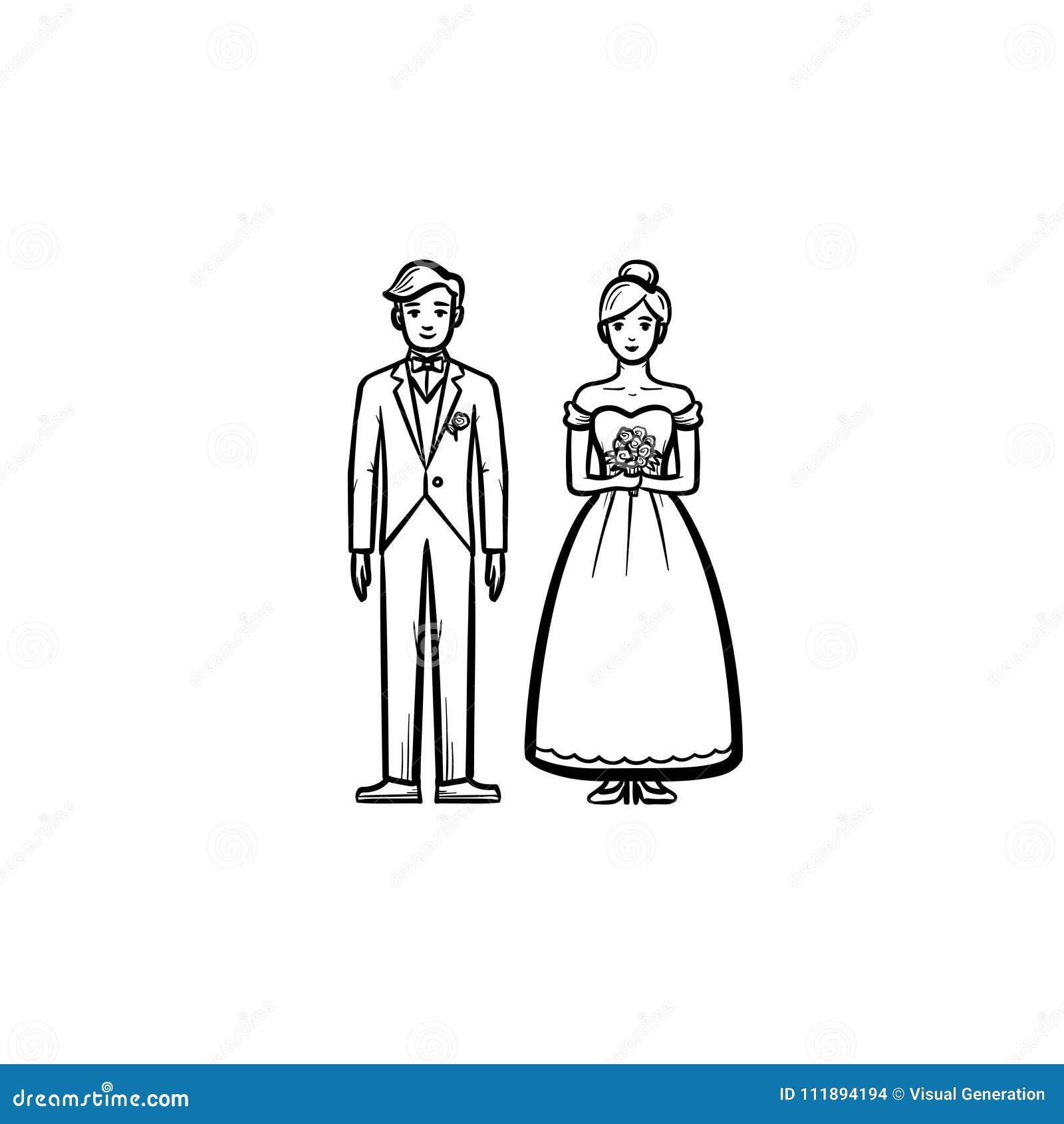 Learn How to Draw Bride and Groom for Kids Famous People Step by Step   Drawing Tutorials