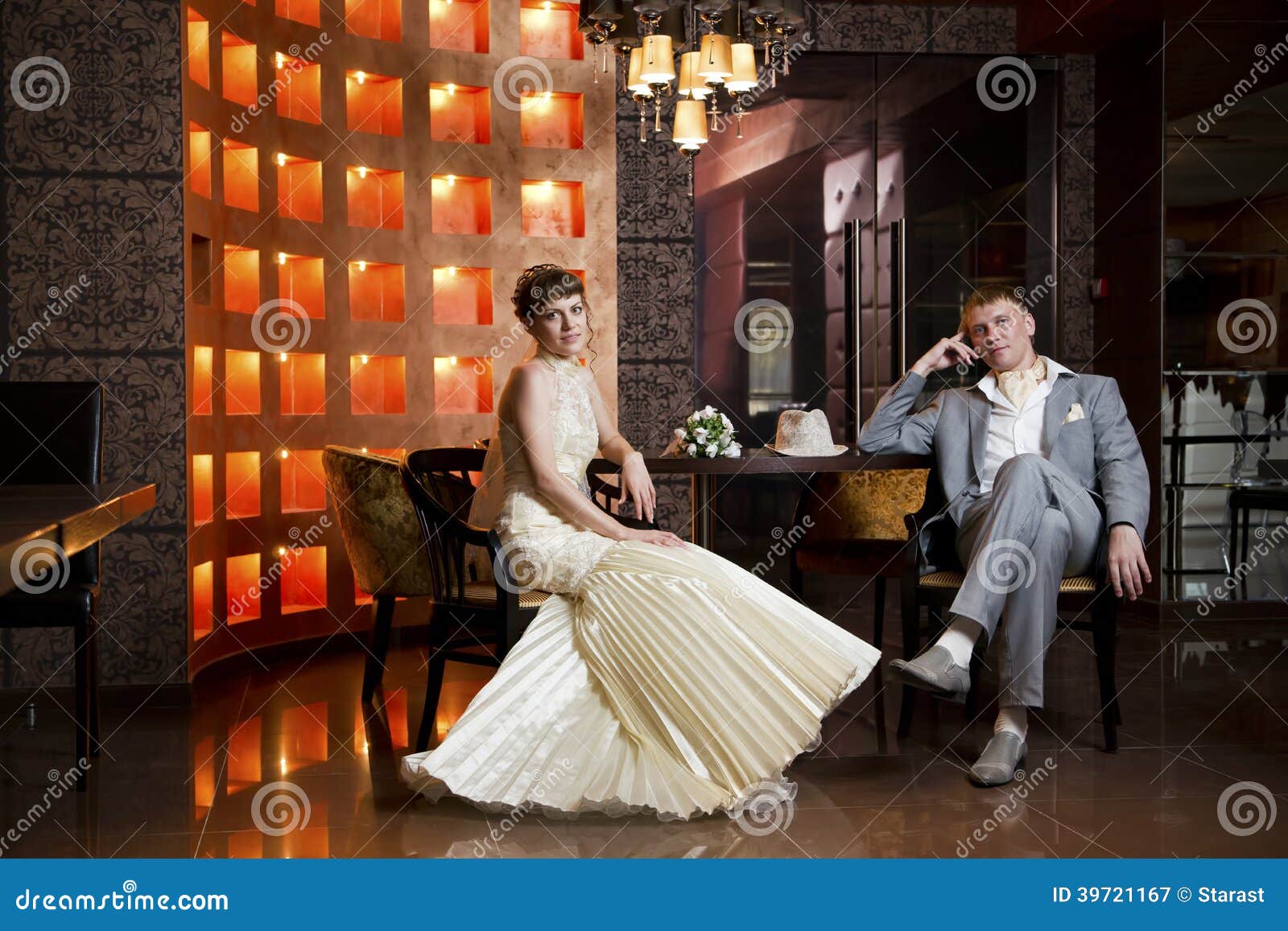 Bride and Groom in Interior Stock Image Image of bride, husband 39721167