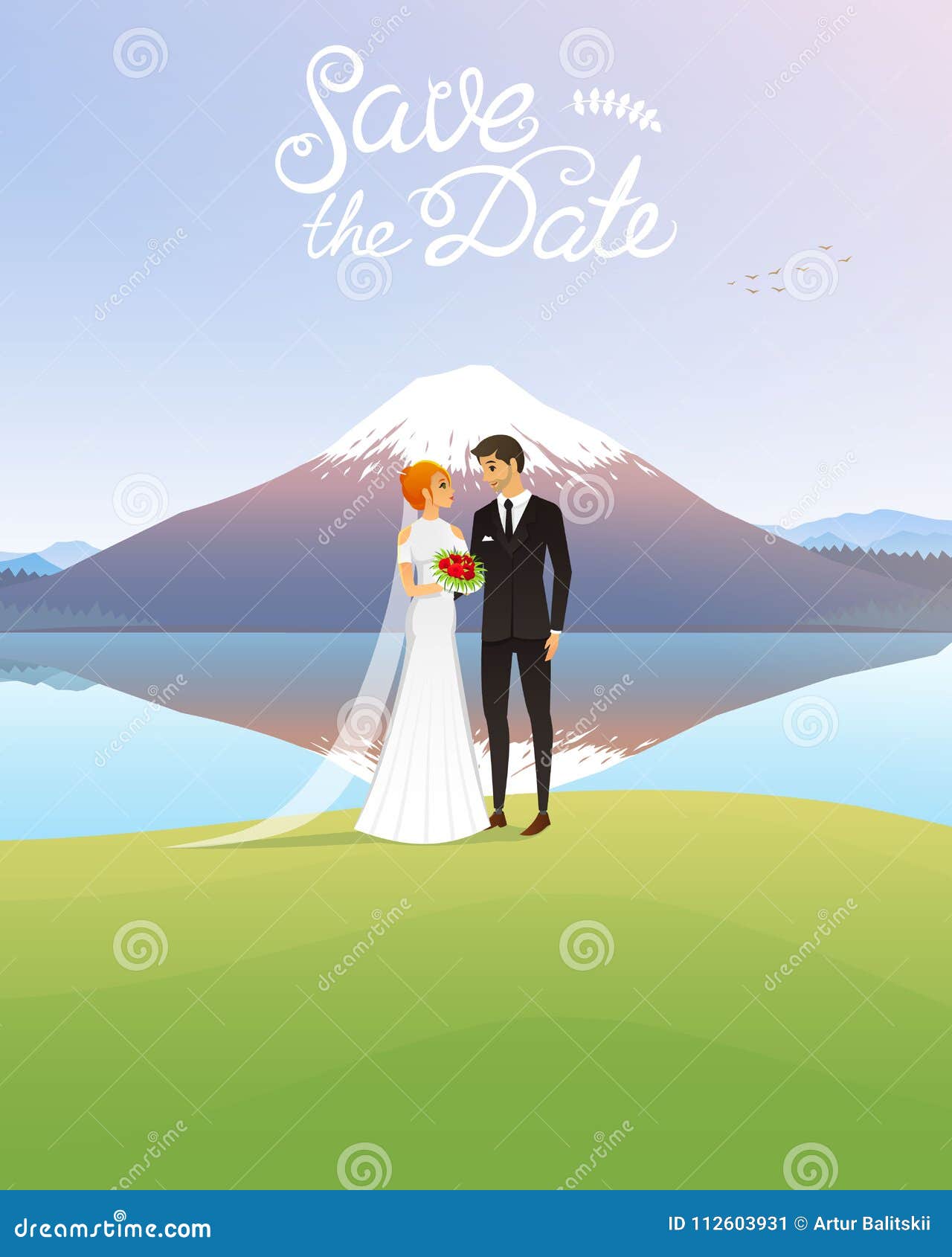 https://thumbs.dreamstime.com/z/bride-groom-mountains-wedding-ceremony-sea-newlyweds-valentines-day-vector-illustration-card-love-concept-just-married-112603931.jpg