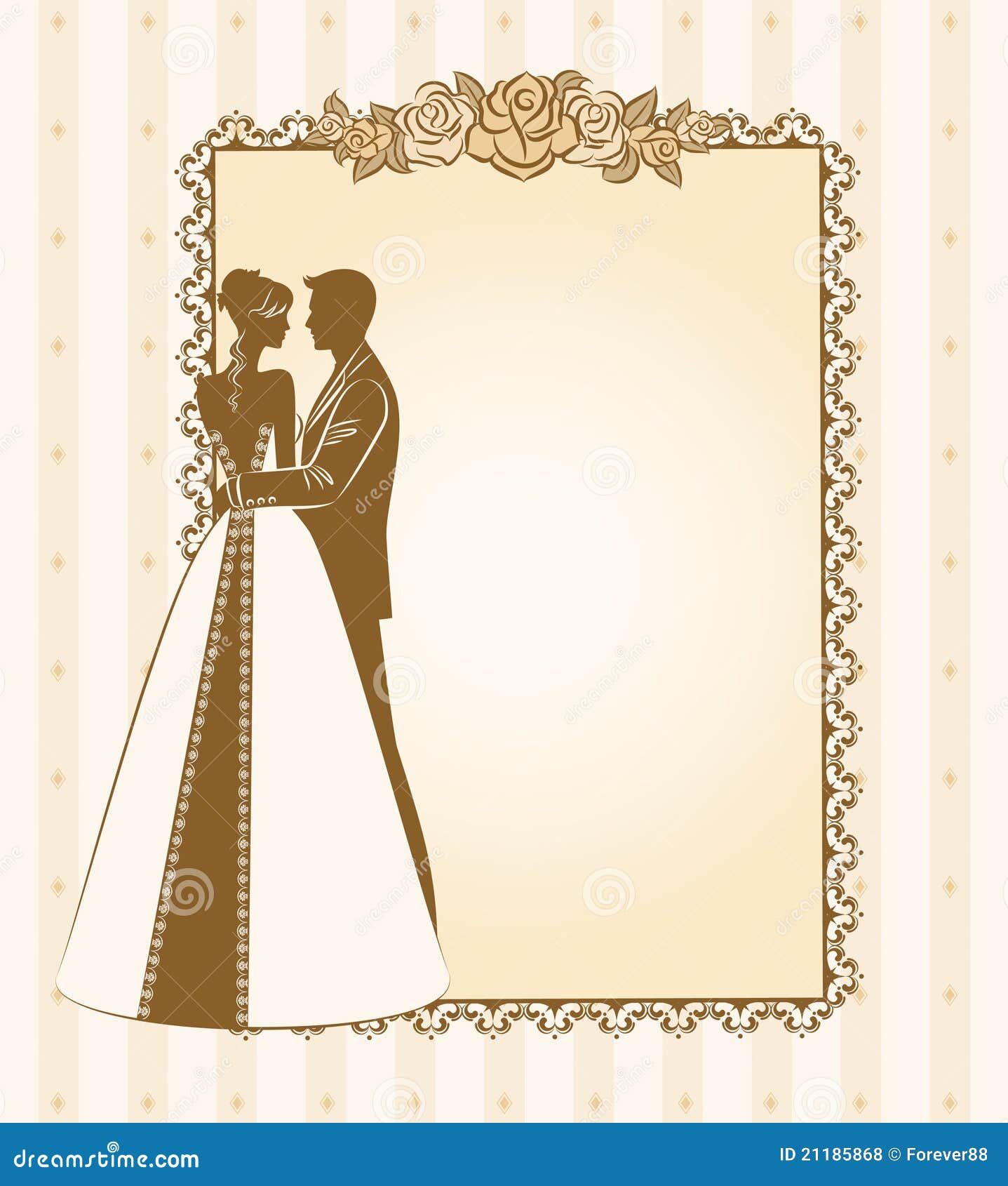 Bride And Groom's Silhouette Royalty Free Stock Photos 