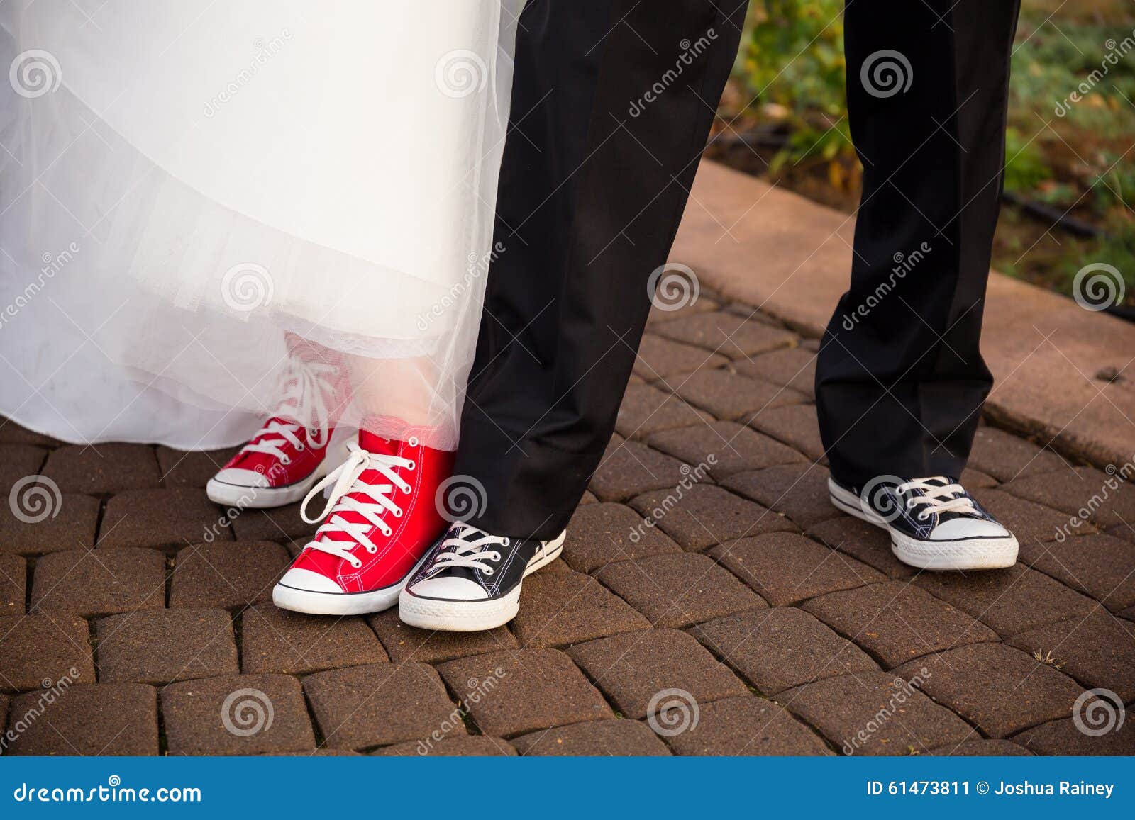 wearing converse on wedding day