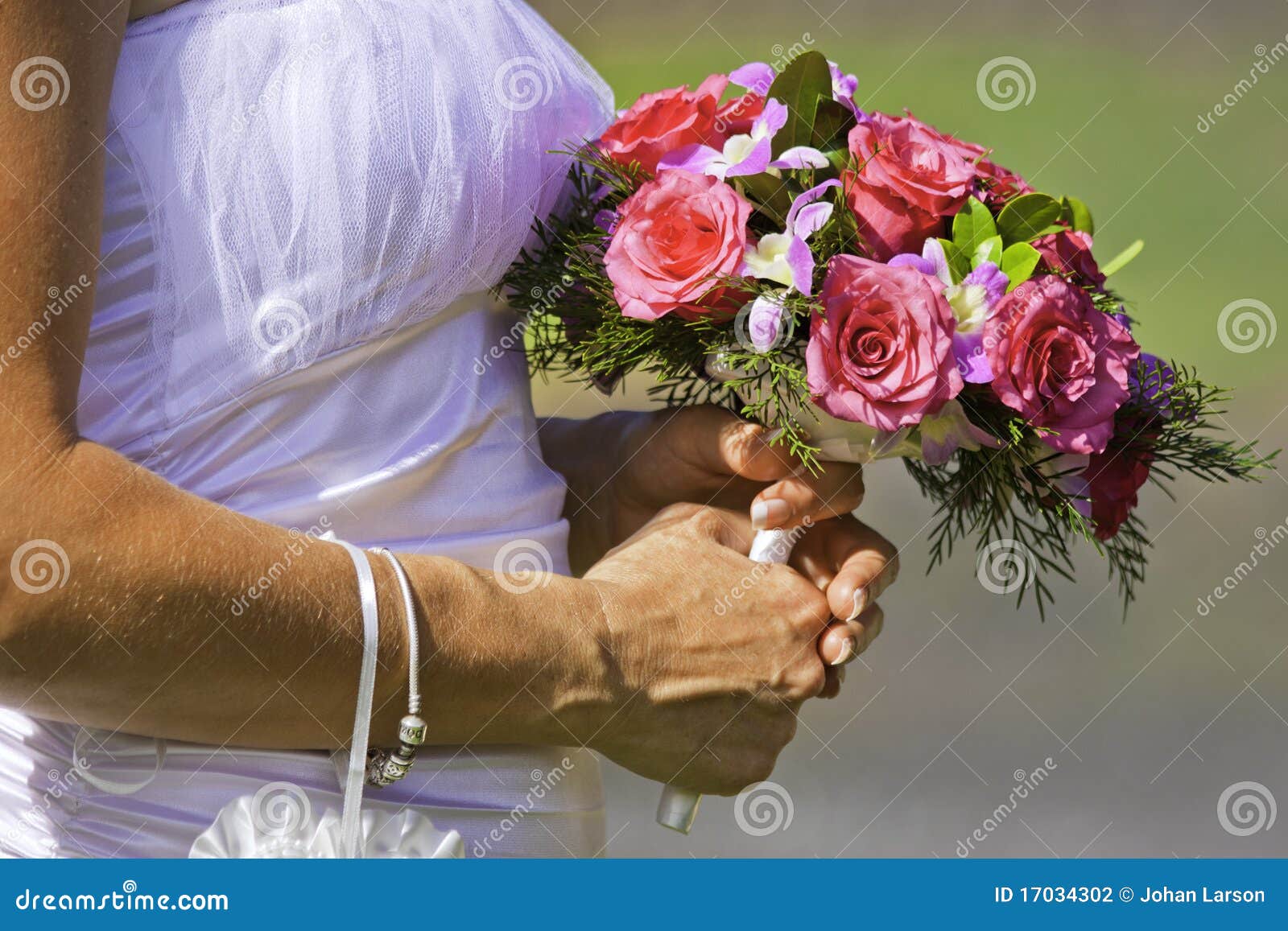 Bride Holding Beautiful Bouquet of Flowers Stock Photo Image of
