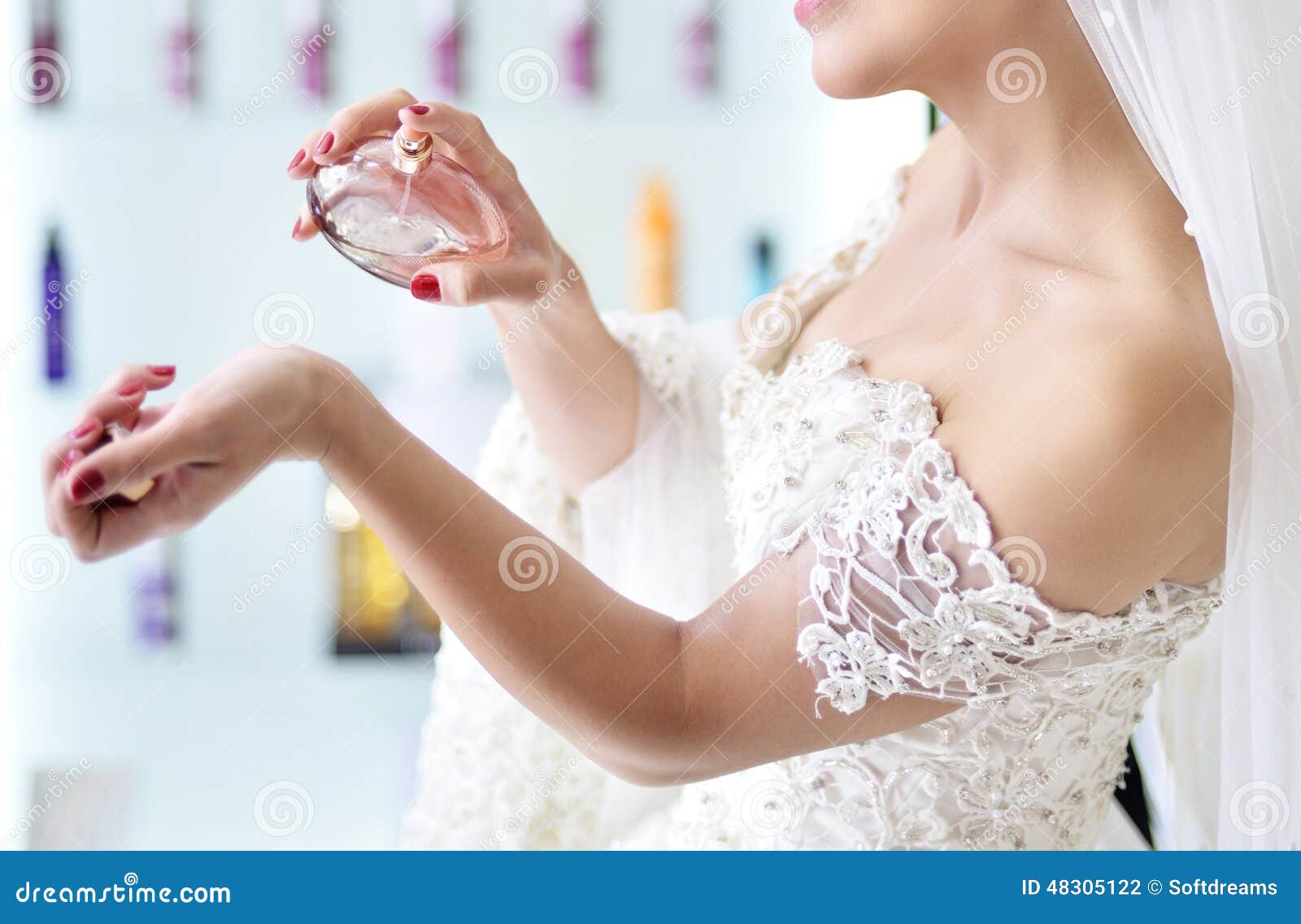 bride and perfume