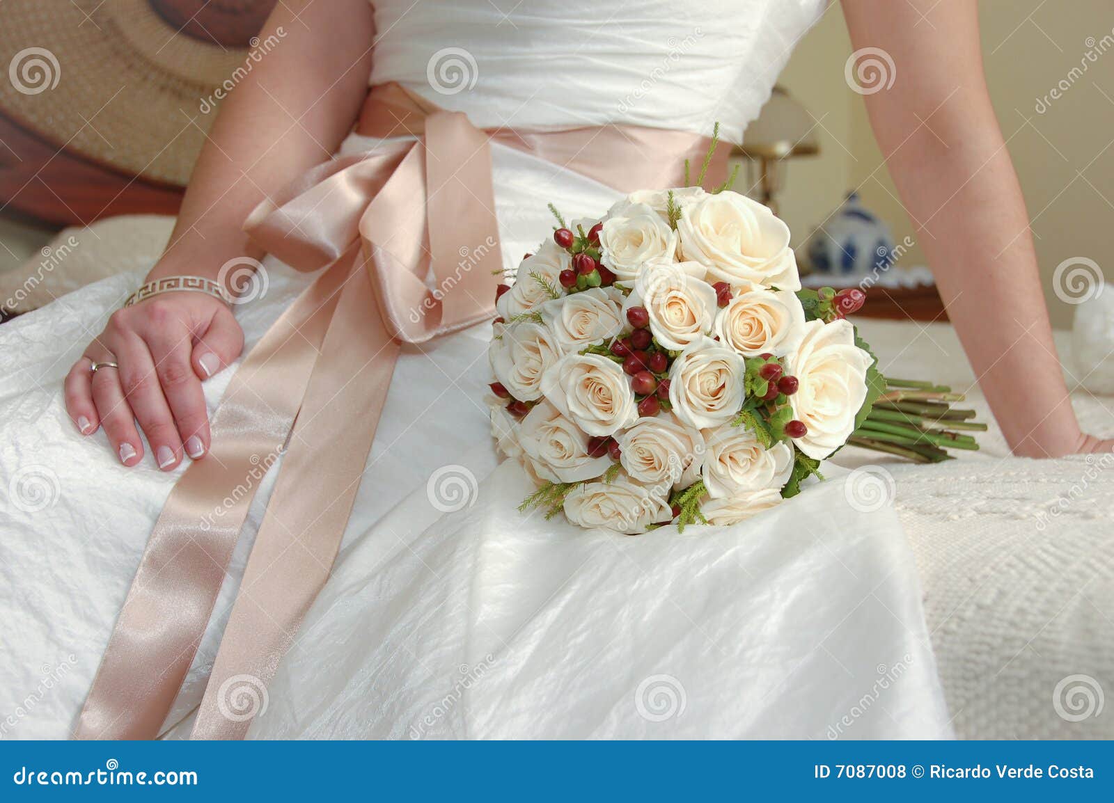 Bride s bouquet stock photo. Image of human, bride, arrangement 7087008