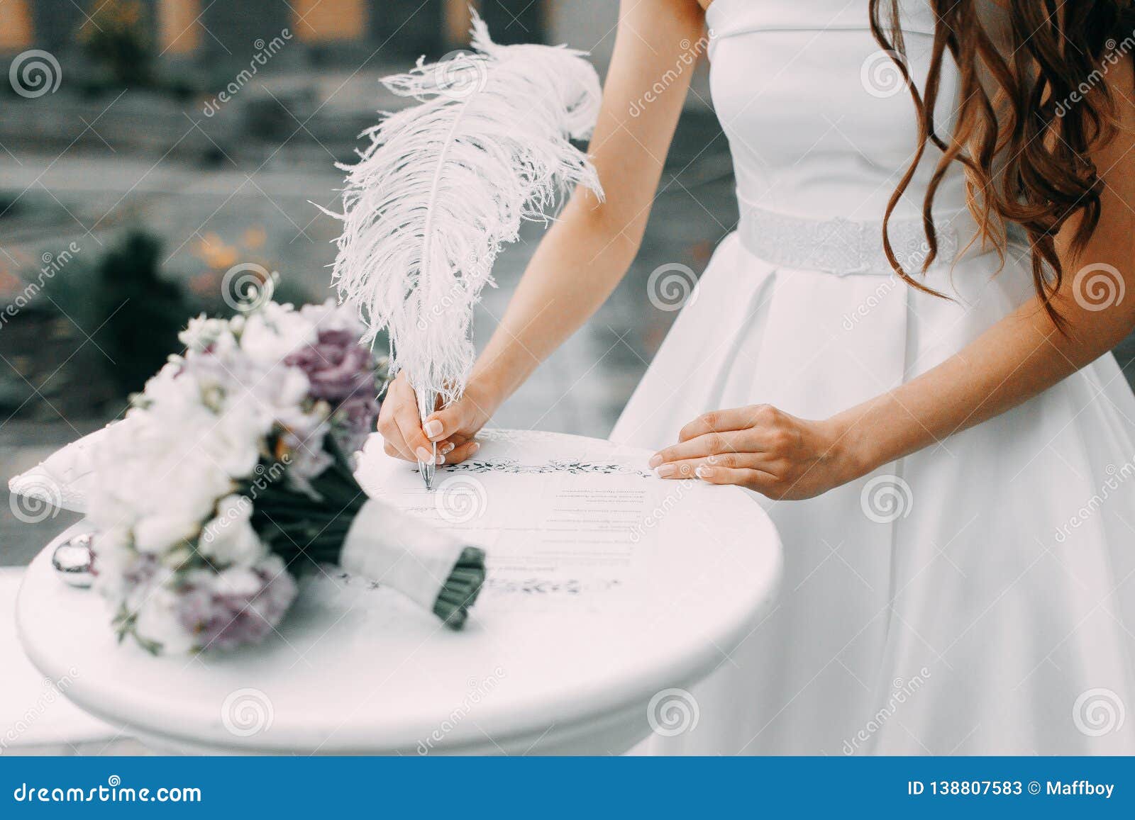 bride signs