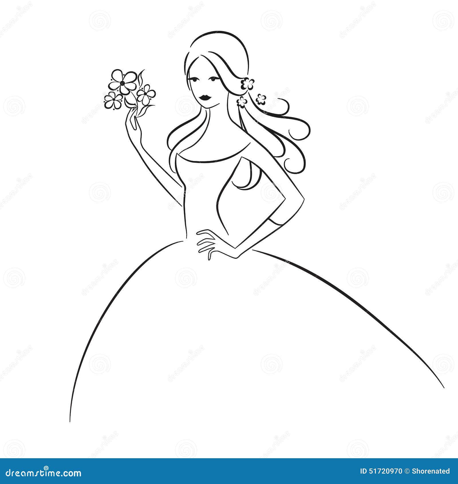 Free Free 307 Outline Wedding Dress Svg SVG PNG EPS DXF File