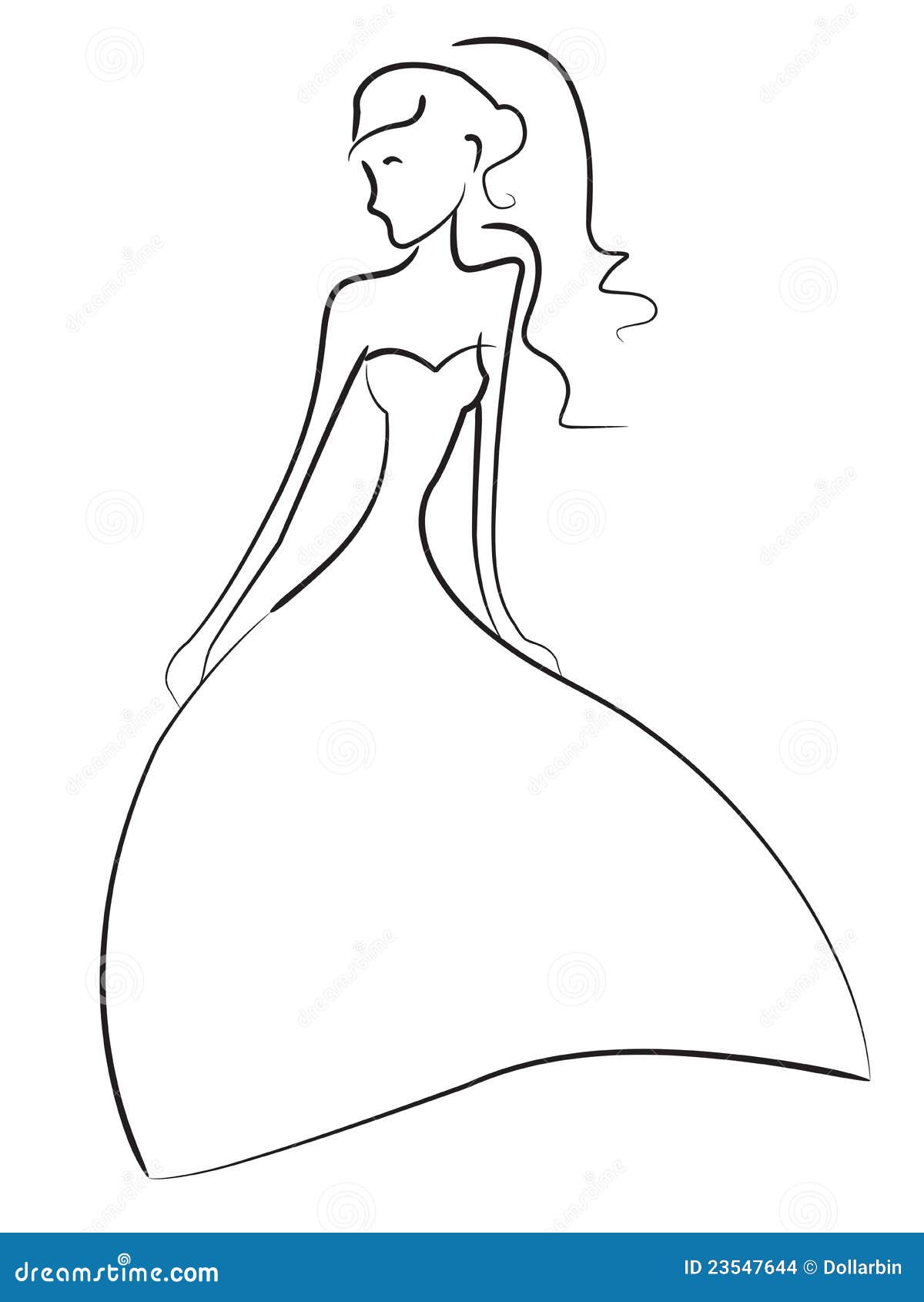 Bride sketch stock vector. Illustration of body, fashion - 23547644