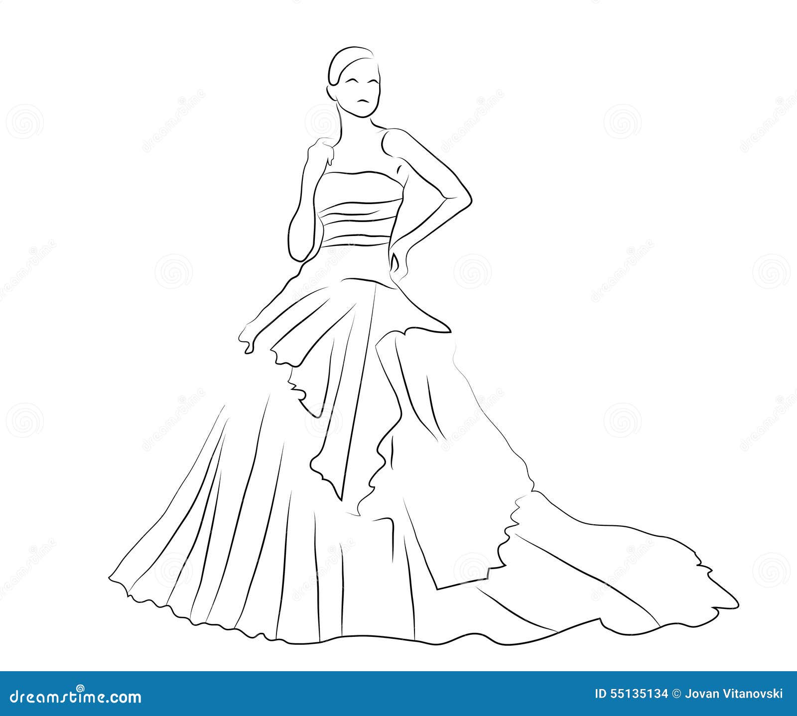 Bride stock illustration. Illustration of elegance, bride - 55135134