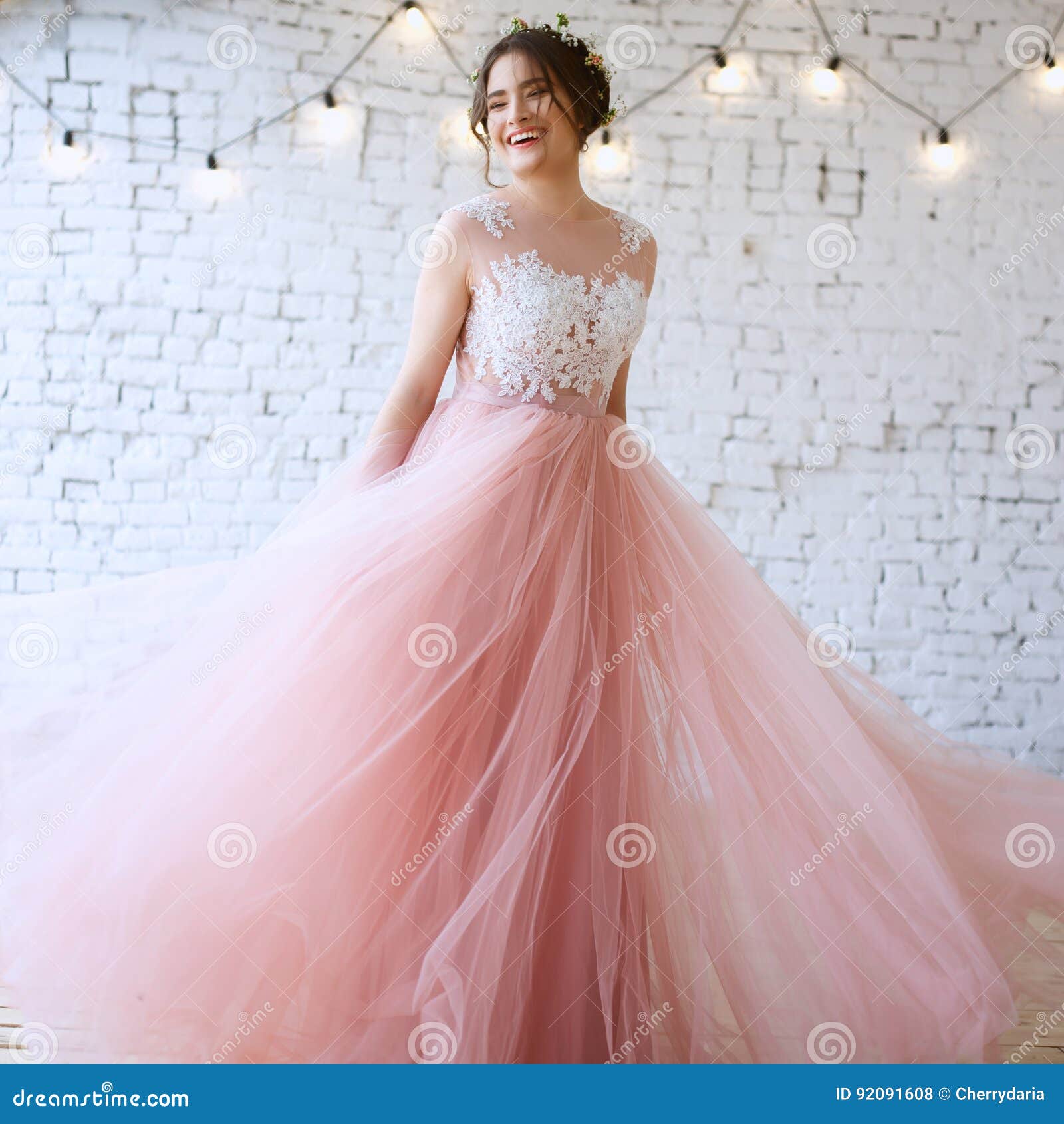 Tender Light Pink Wedding Dress ...