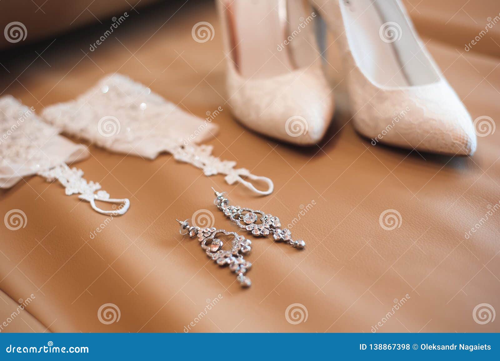 Bride Wedding Details - Wedding Shoes As a Backgrond Stock Photo ...