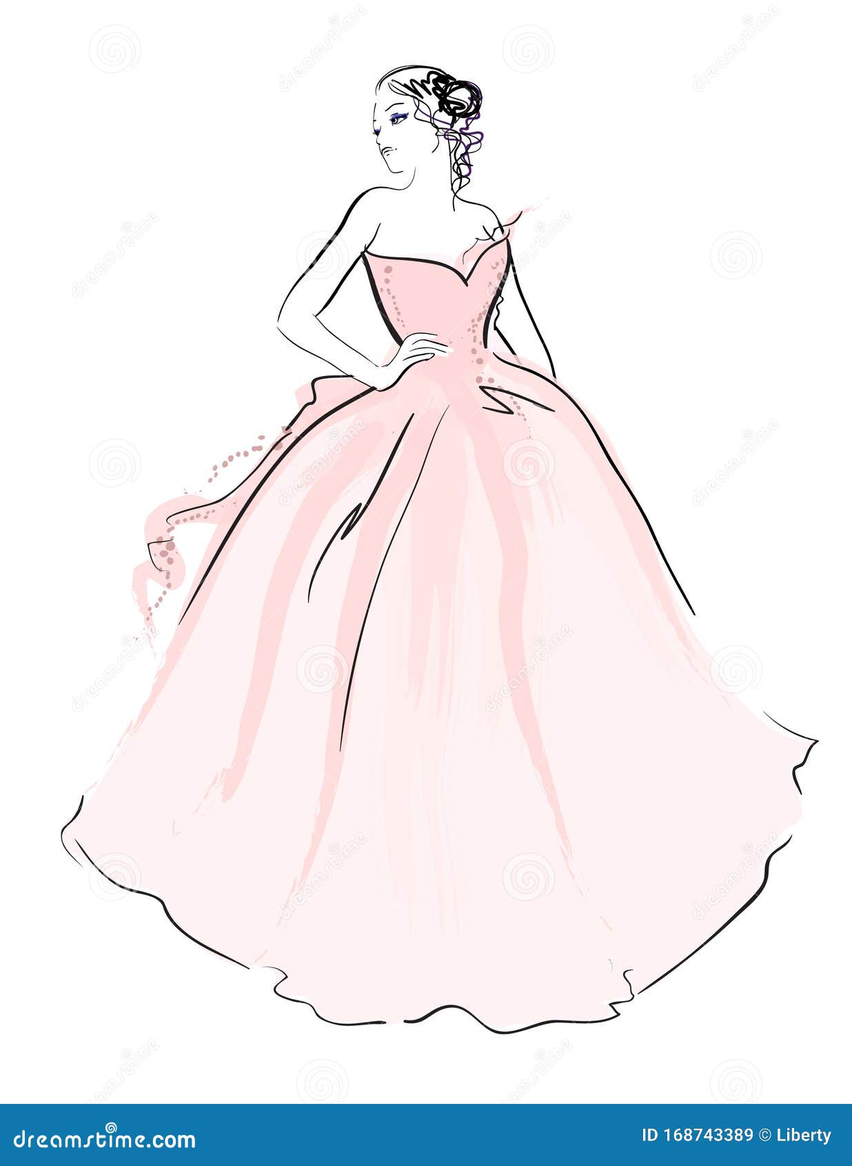 to draw a beautiful dress with a pencil Quinceanera Dress coloring page | F...
