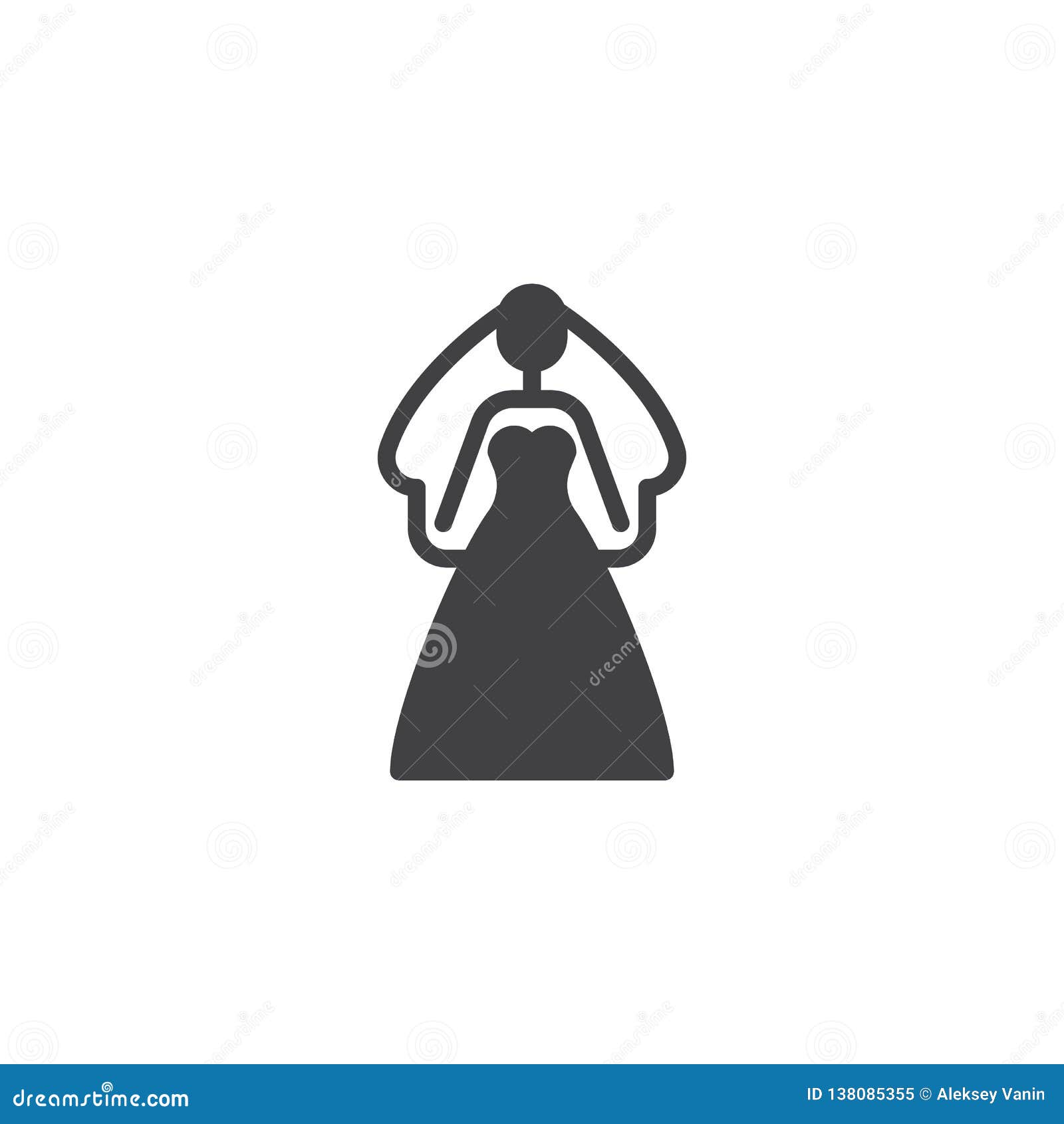 Bride in a Wedding Dress Vector Icon Stock Vector - Illustration of ...