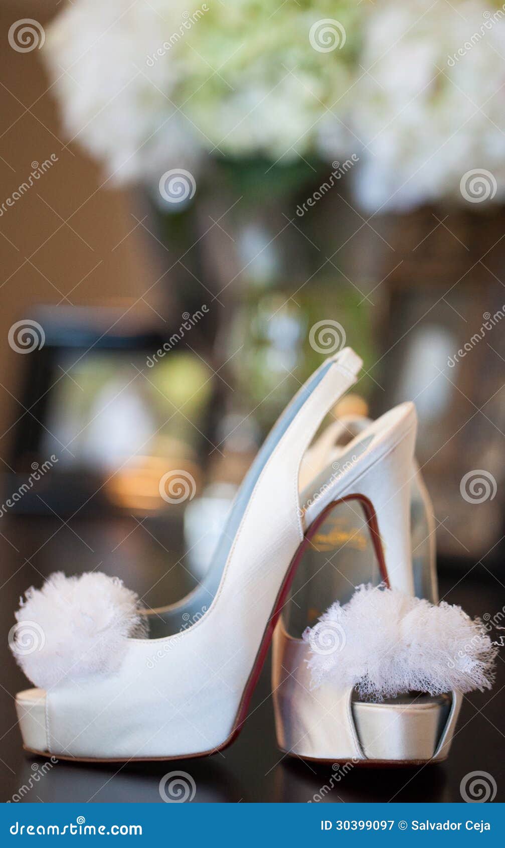 wedding white red bottom heels