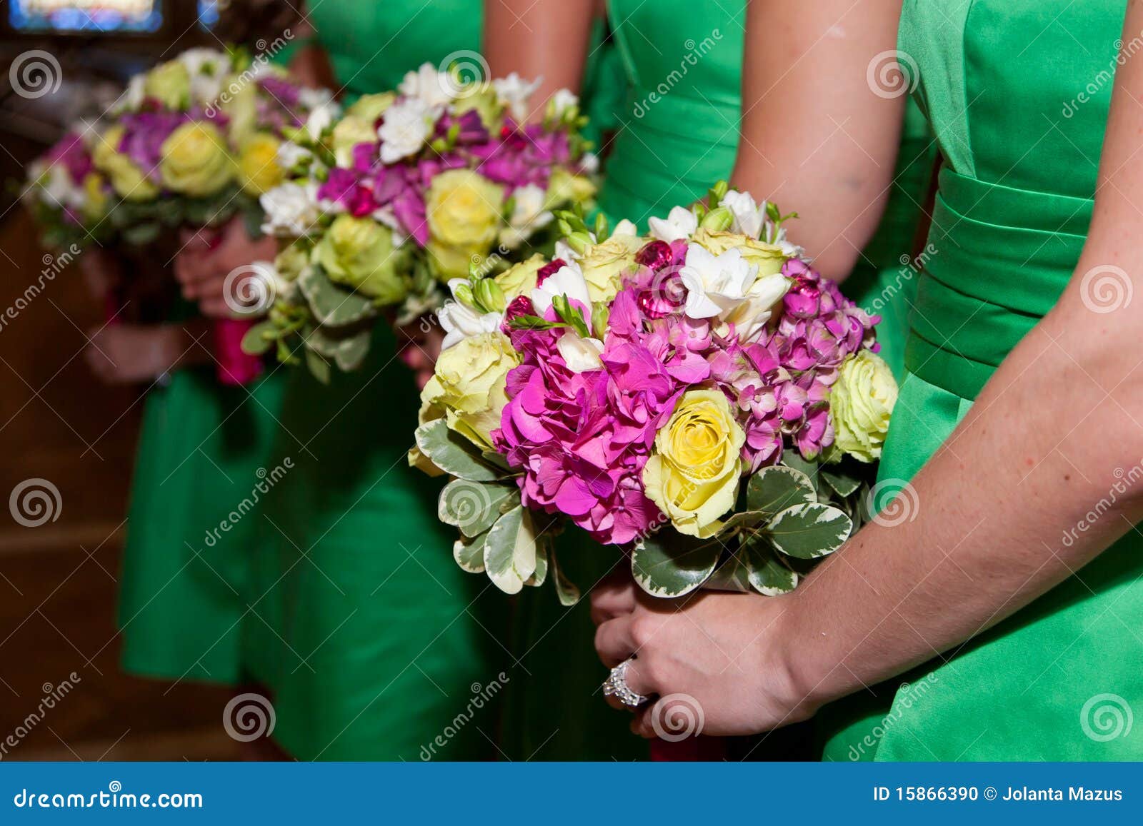 Bridesmaid flowers stock photo. Image of marriage, green 15866390