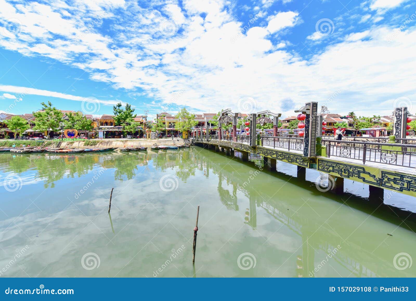 Trading Port With Crossing Bridge Of Hoi An Ancient Town Editorial Stock Photo Image Of Crossing Nature