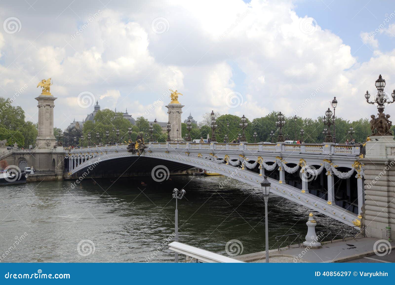 Bridge of Alexander III. Paris, France Stock Image - Image of bridge ...