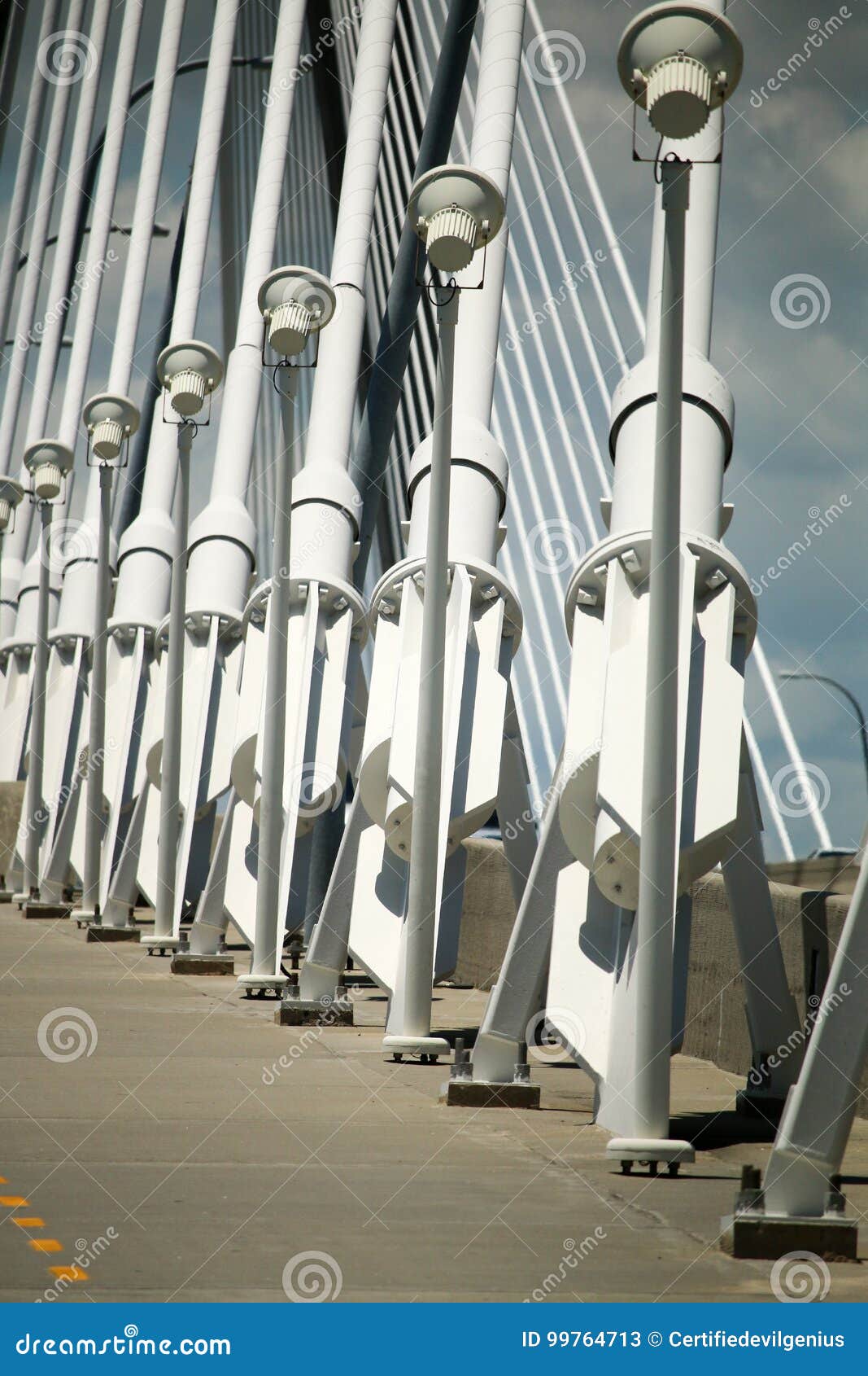 Bridge Cable Connectors stock image. Image of bridge 99764713