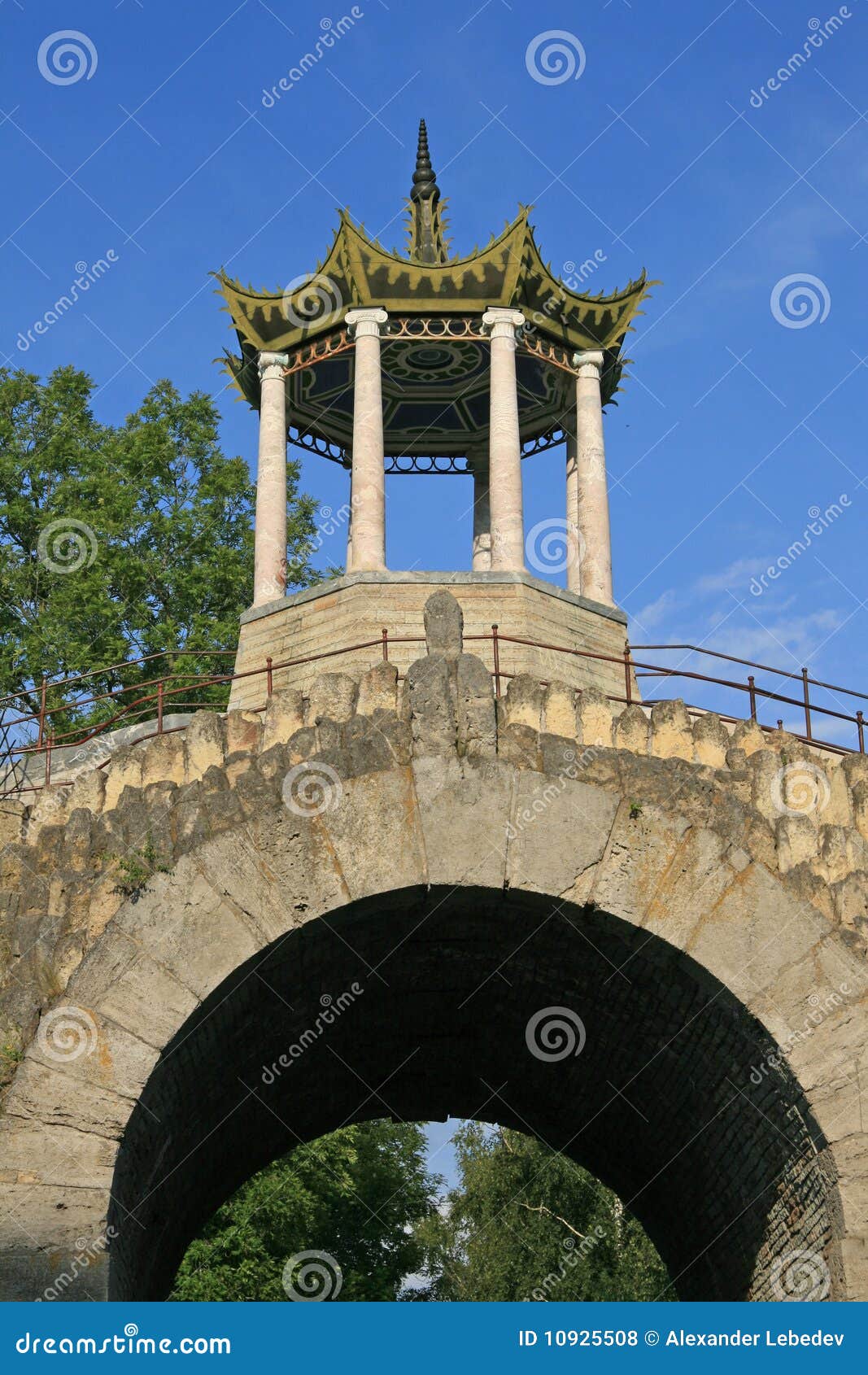 Bridge in Chinese style stock photo. Image of architecture 10925508