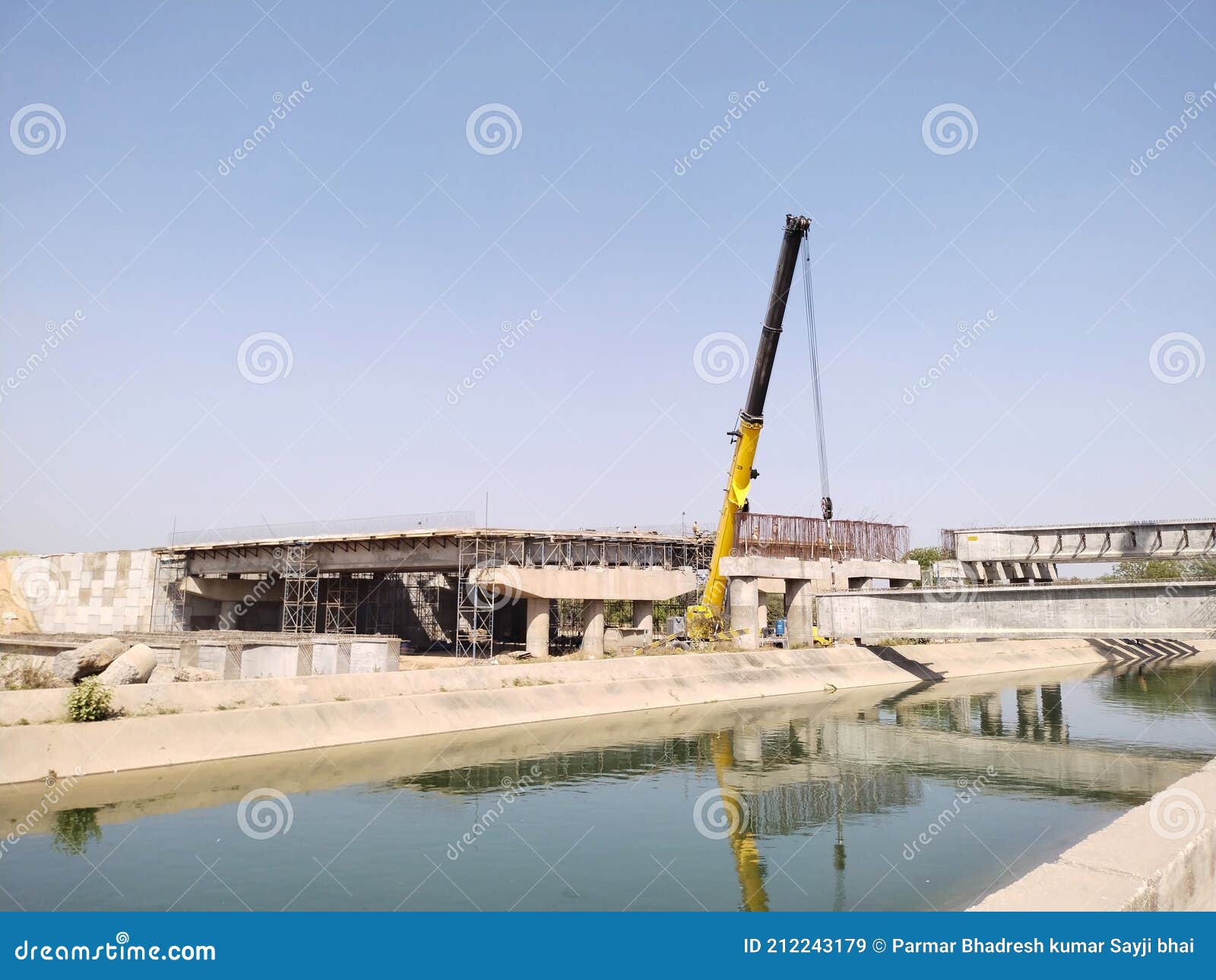 Bridge Construction Company Stock Image Image of stadium, mast 212243179