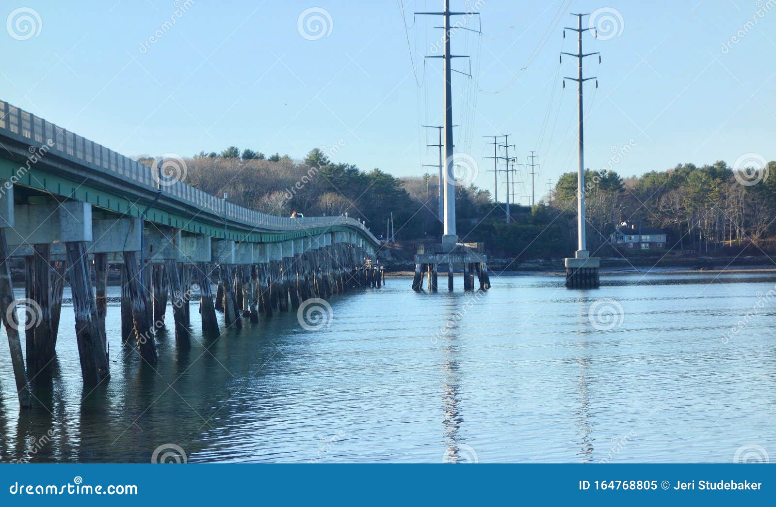 bridge from cousins island, yarmouth, maine, november 23, 2019