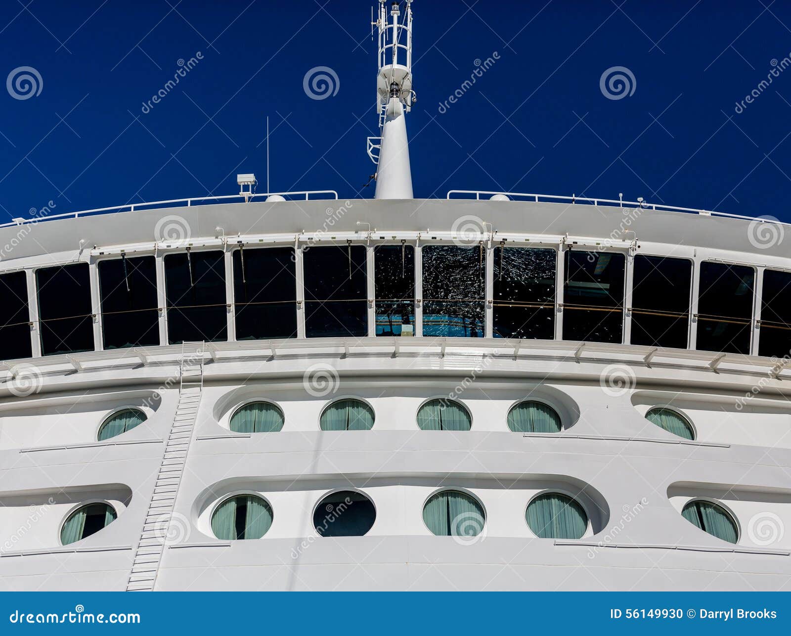 Bridge of Cruise Ship Over Portholes Stock Photo Image of boat