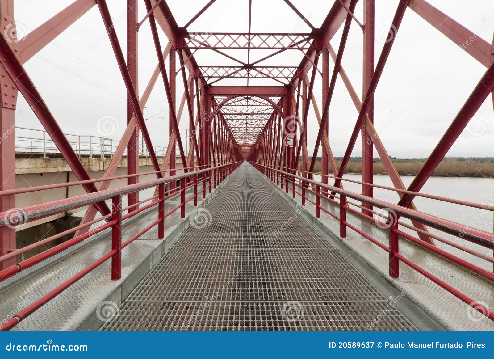 Bridge D.Amelia Santaram Portugal Stock Image Image of beautiful