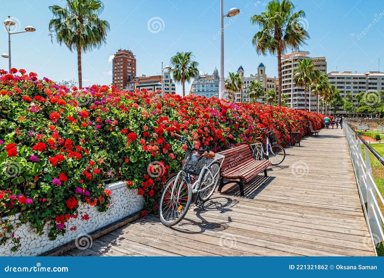 Bridge of Flowers in Valencia Spain Editorial Photography Image of