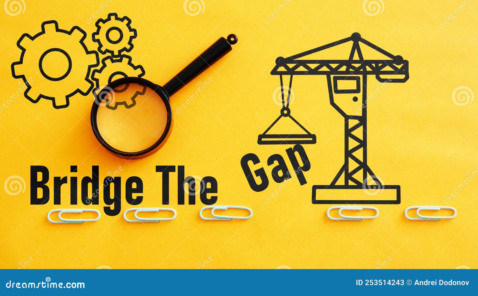 Bridge the Gap is Shown Using the Text Stock Image Image of direction