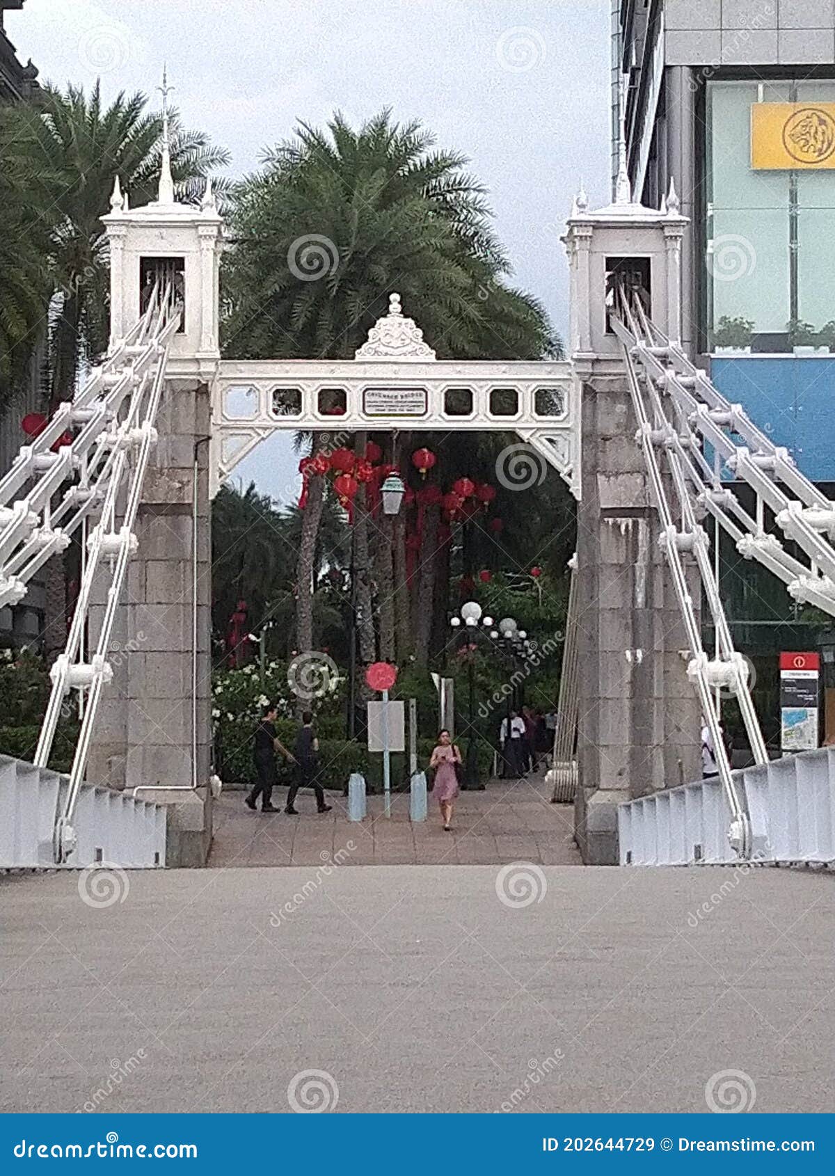 Bridge Gate Near Marina Bay Editorial Stock Image Image of city, gate